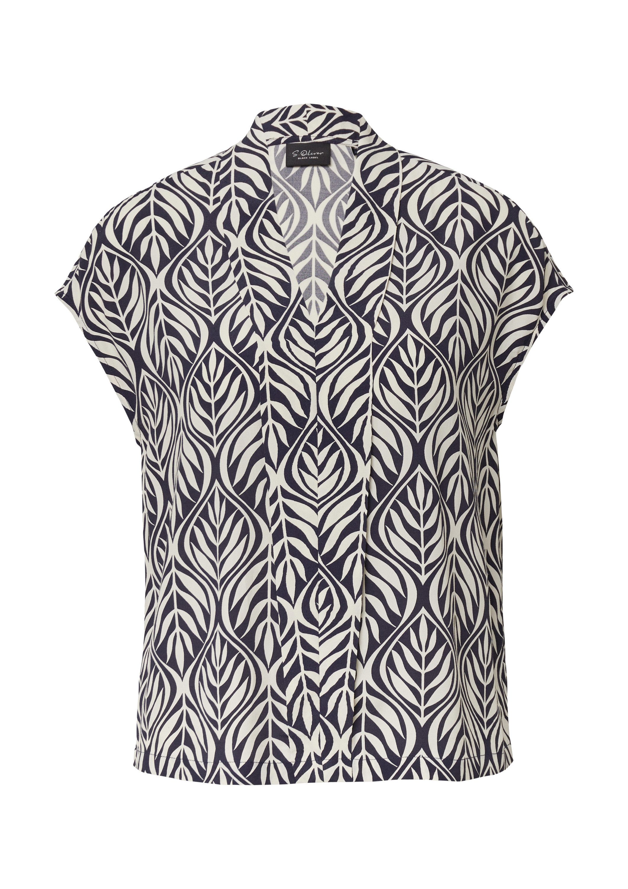 s.Oliver Blusentop Bluse Ärmellose Bluse mit All-over-Print günstig online kaufen