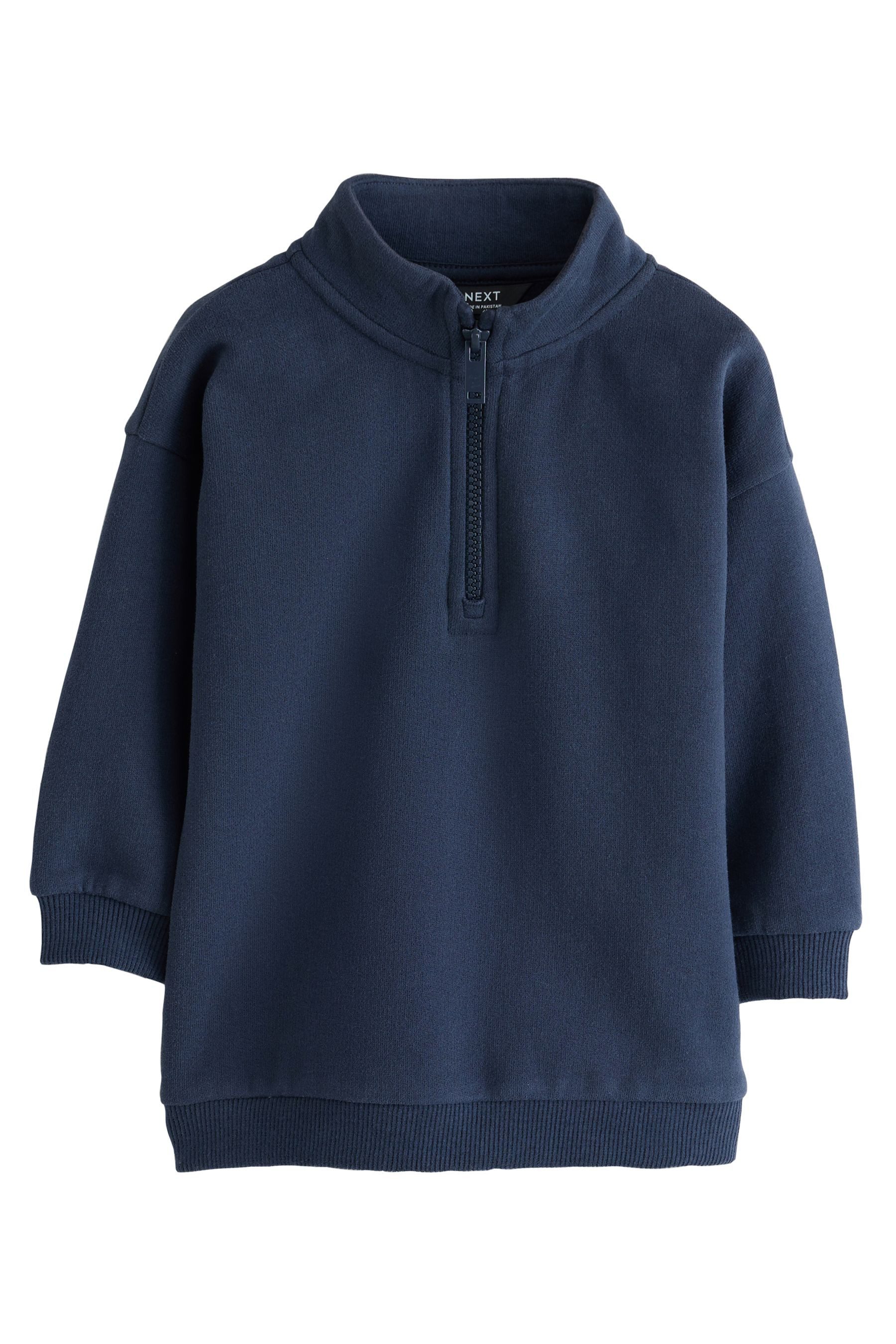 Sweater Weiches Sweat-Oberteil mit 1/2-Reißverschluss