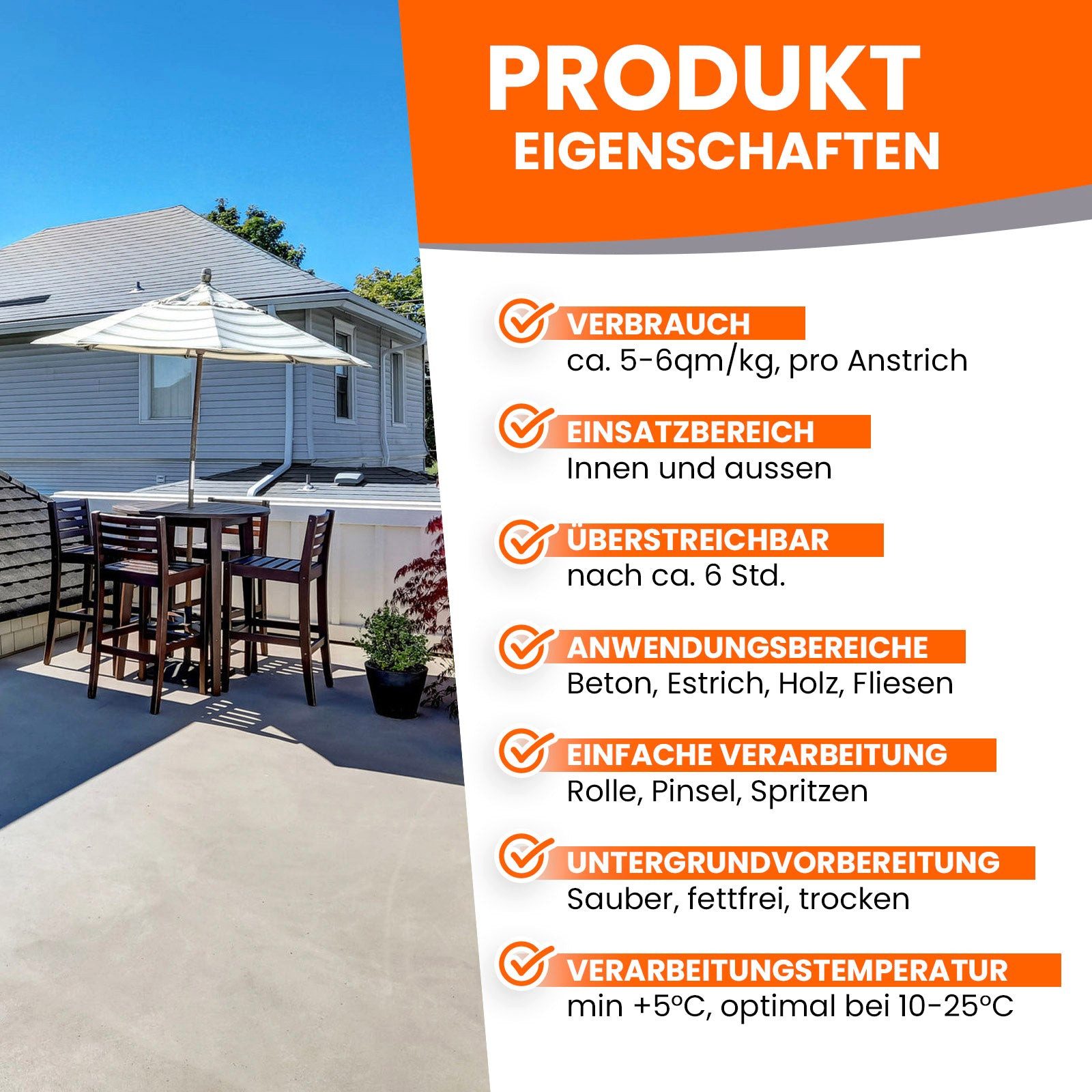 BEKATEQ Harzfarbe LS-740 2K PU Bodenfarbe, UV-feste Beschichtung für Innen und Außen