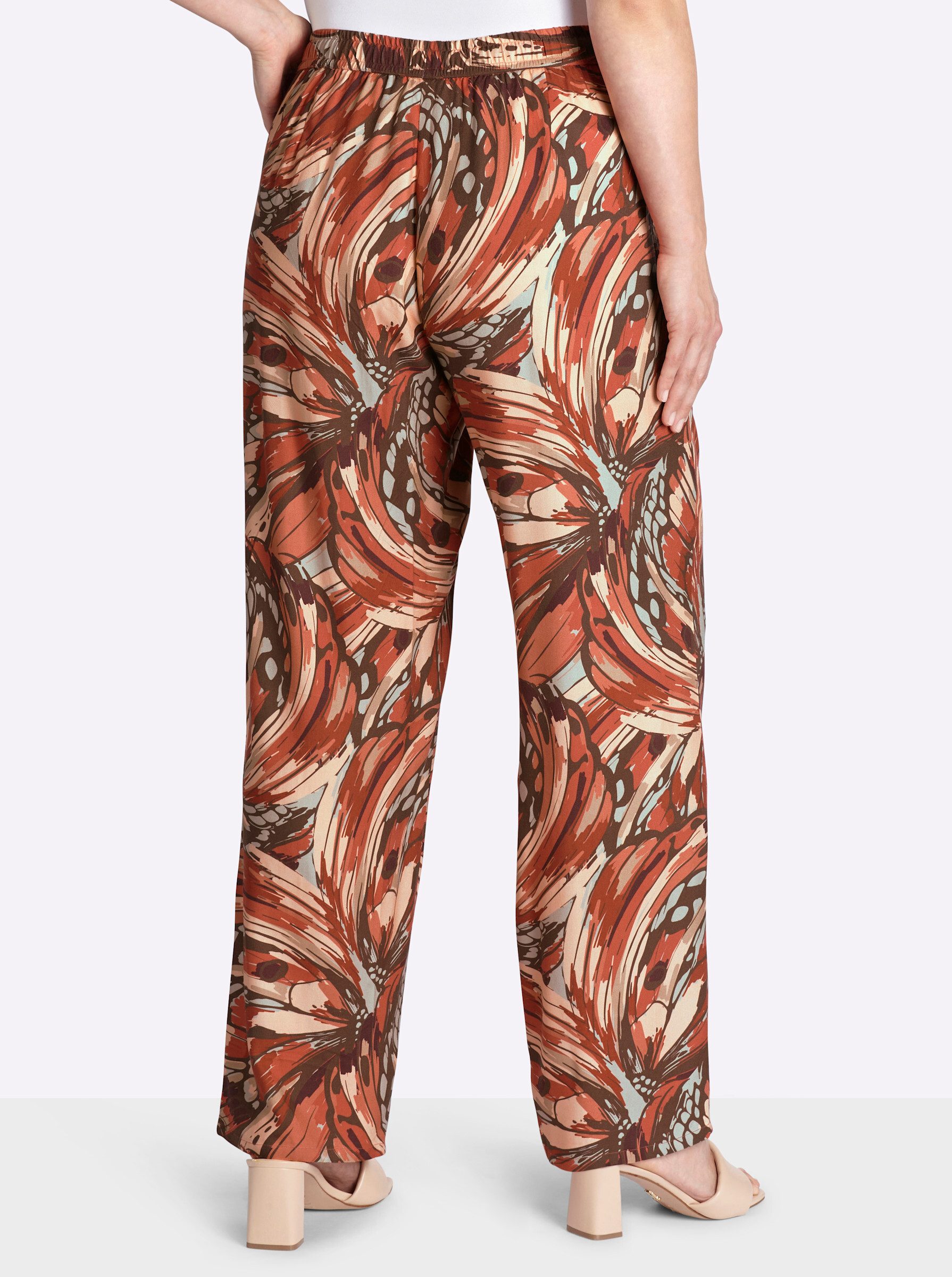 Sheego Jerseyhose Hose lang erhöht