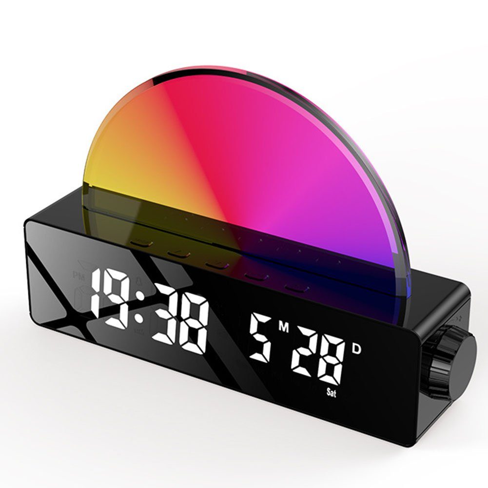 Oneid Wecker LED Digitaluhr mit Temperaturanzeige,USB Wiederaufladbar,4 Helligkeit