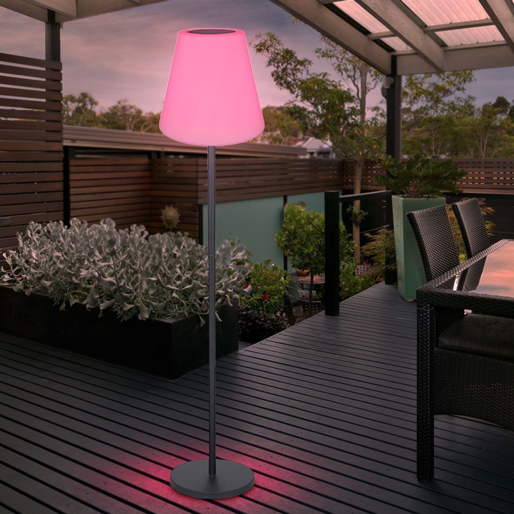 Globo Außen-Stehlampe, Leuchtmittel inklusive, Standleuchte Farbwechsel Warmweiß, Solarlampen Farbwechsel, LED Fernbedienung Außenstehlampe