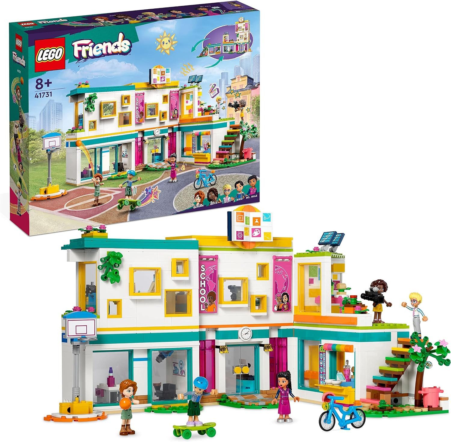LEGO® Friends - Internationale Schule (41731) Konstruktions-Spielset, (Gebäude, 950 St., Inkl. 5 Spielfiguren)