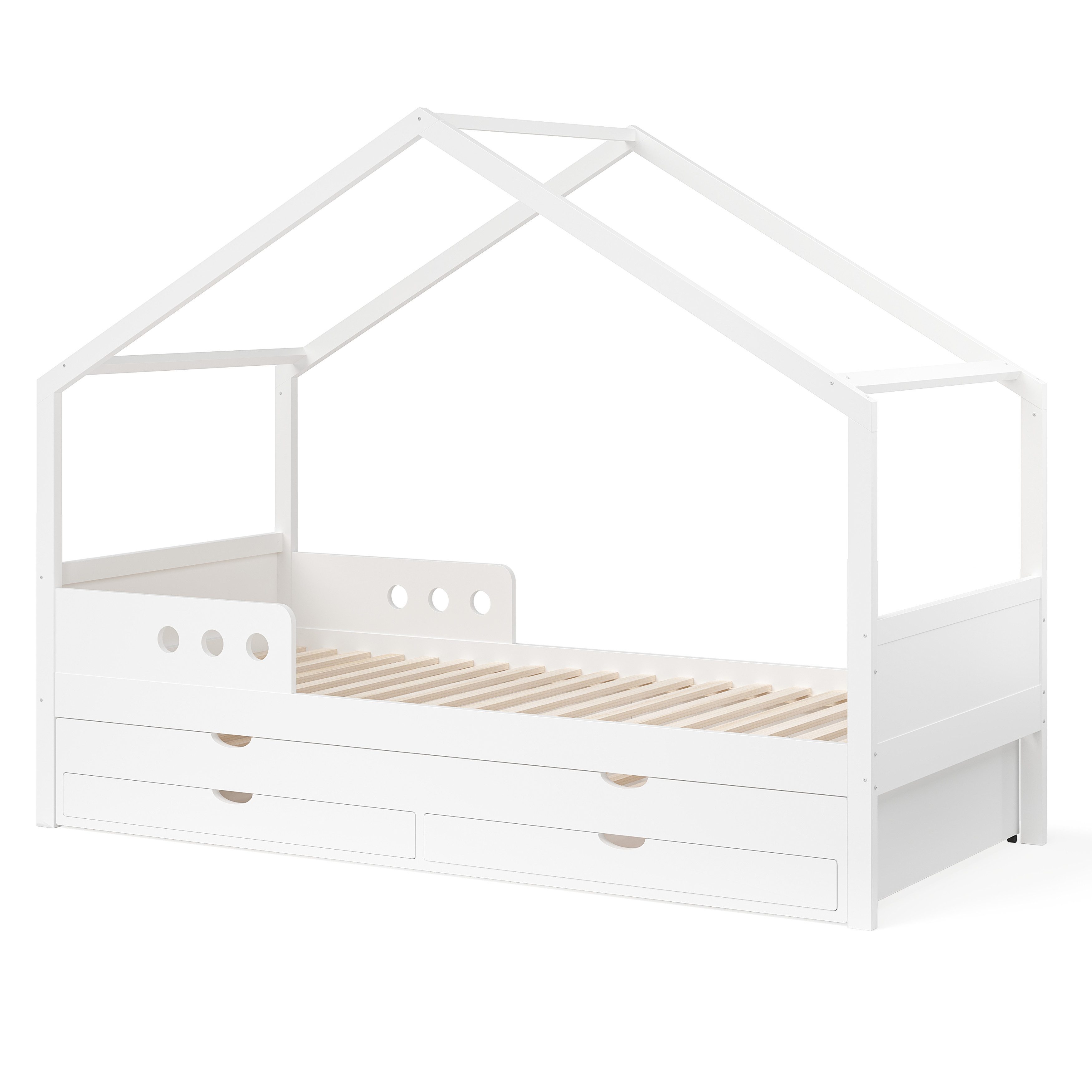 Bellabino Hausbett Bela (Kinderbett 90x200 cm, Gästebett 90x190 cm, 2 Schub günstig online kaufen