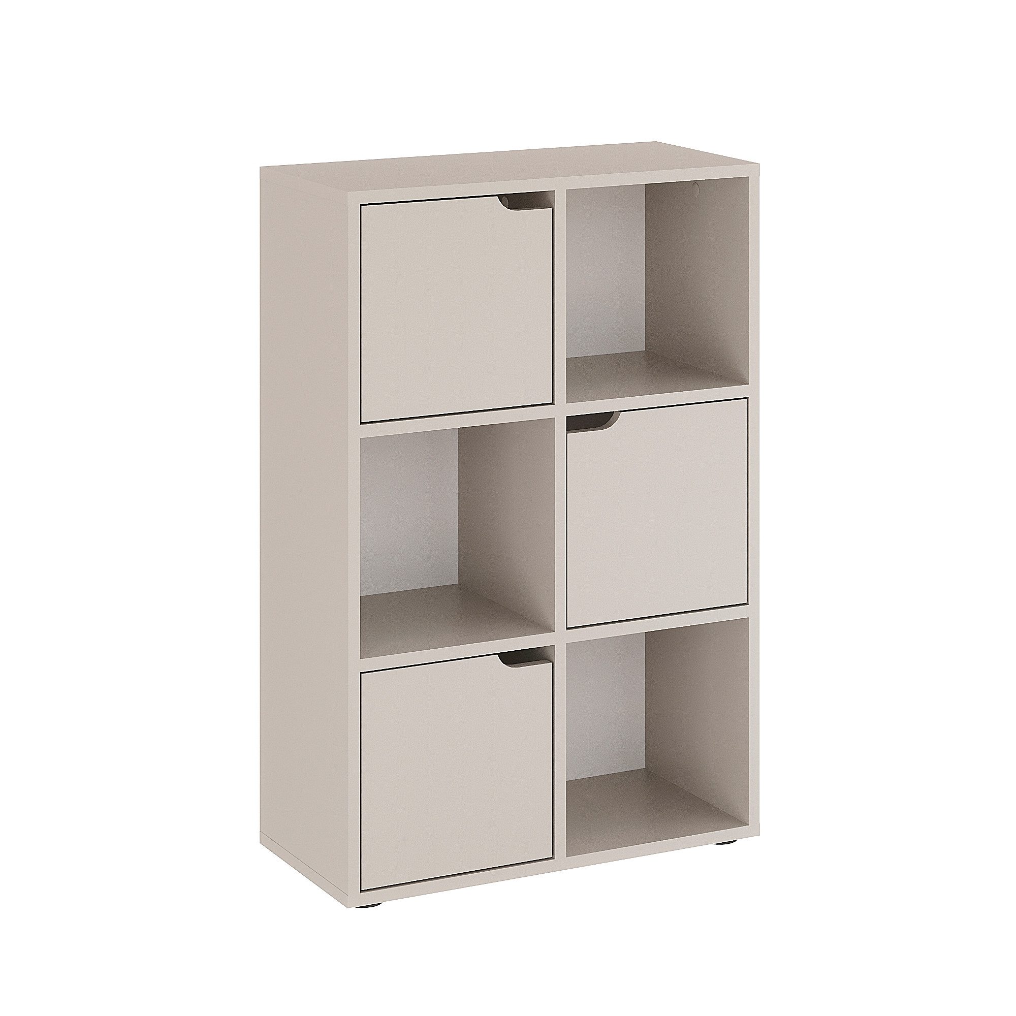 KOMTO Bücherregal KOMTO Bücherregal – Würfelregal mit Türen & Stauraum, 6-tlg.
