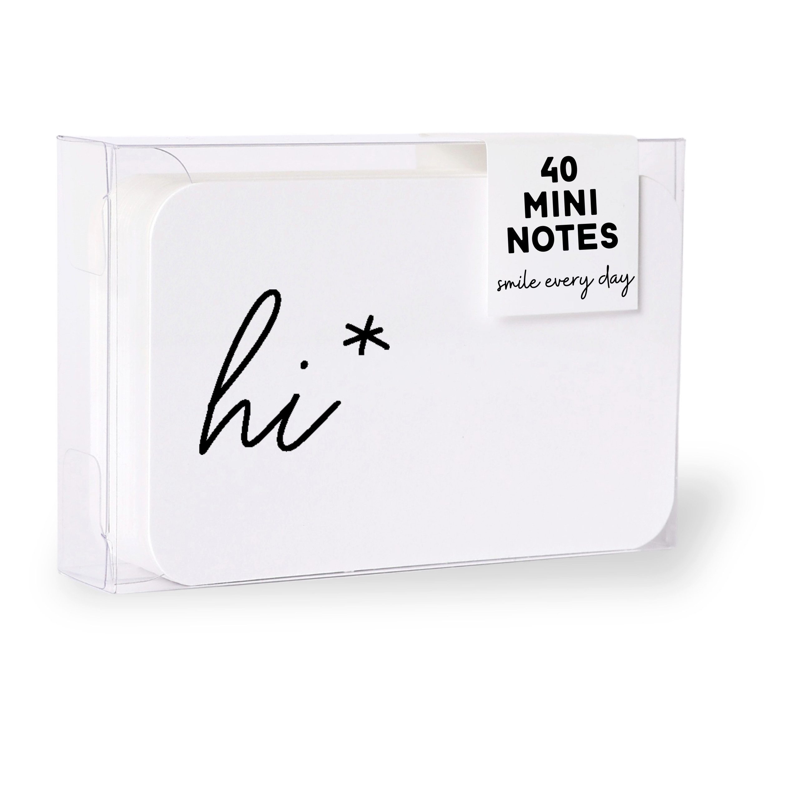Grußkarten 40 Mini Karten HI!, hochwertig verarbeitet & modernes Design