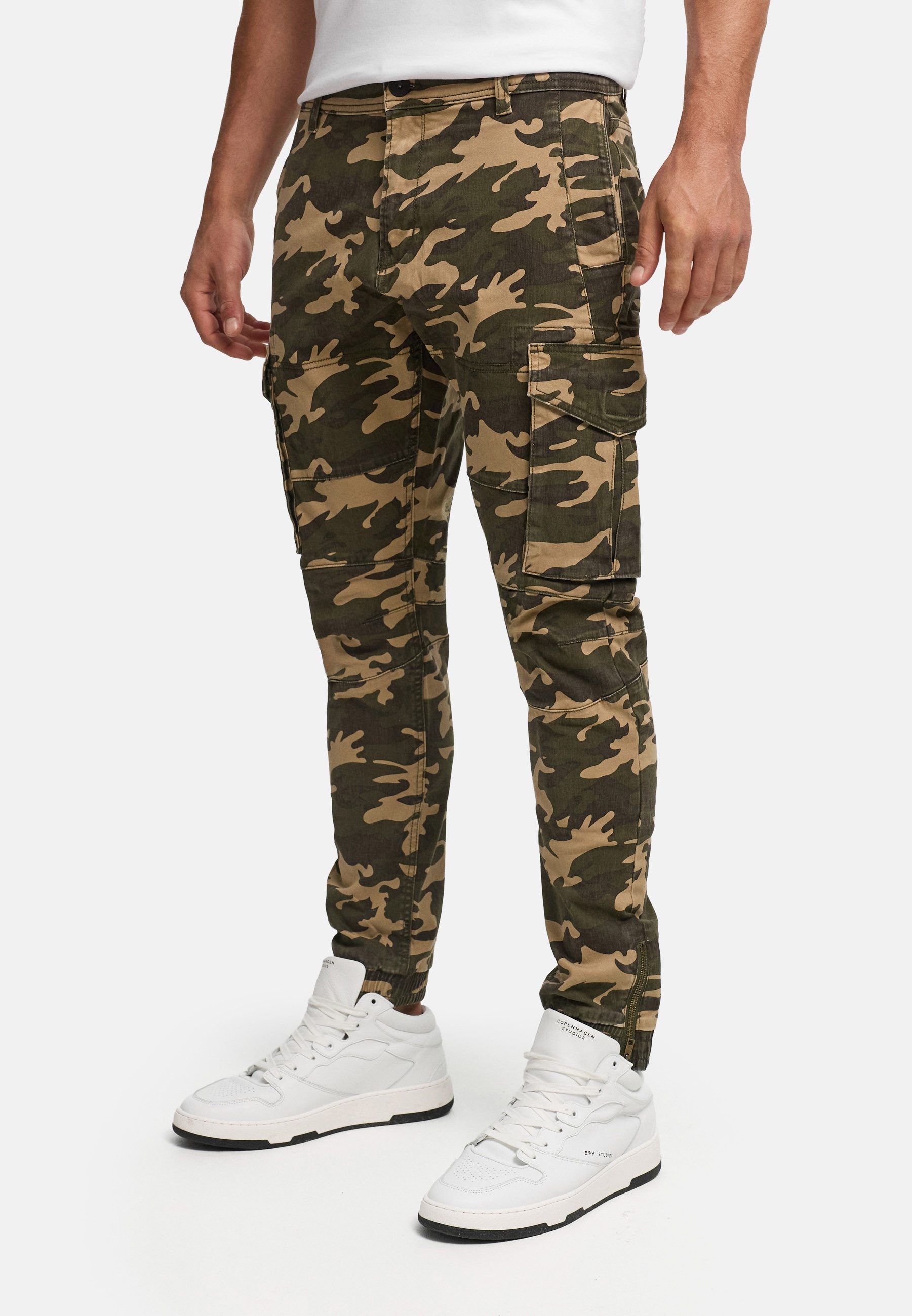 Indicode Cargohose Herren Alex Cargo Hose Herrenhose mit 6 praktischen Taschen