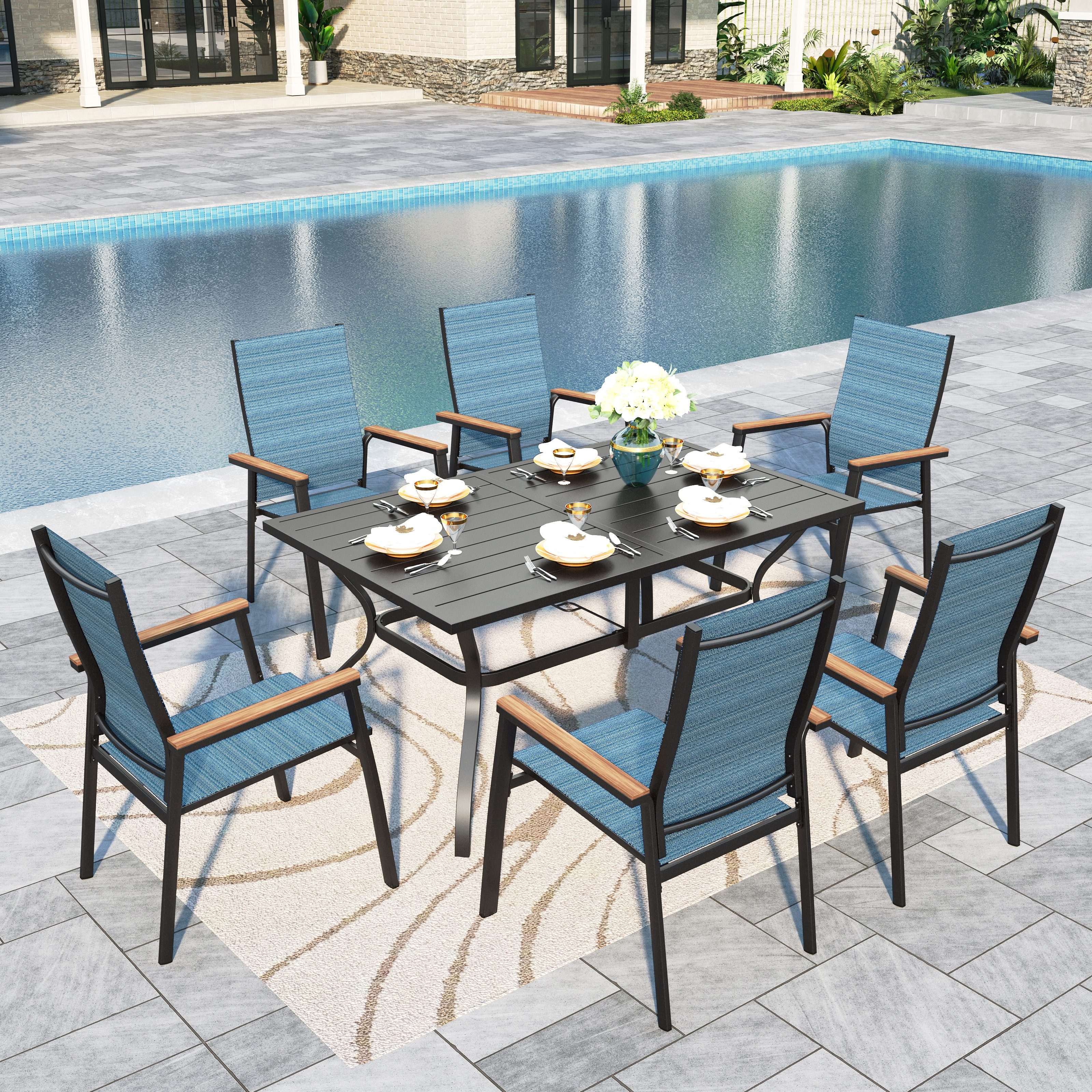 PHI VILLA Garten-Essgruppe, (Gartenmöbel Set Balkon günstig online kaufen