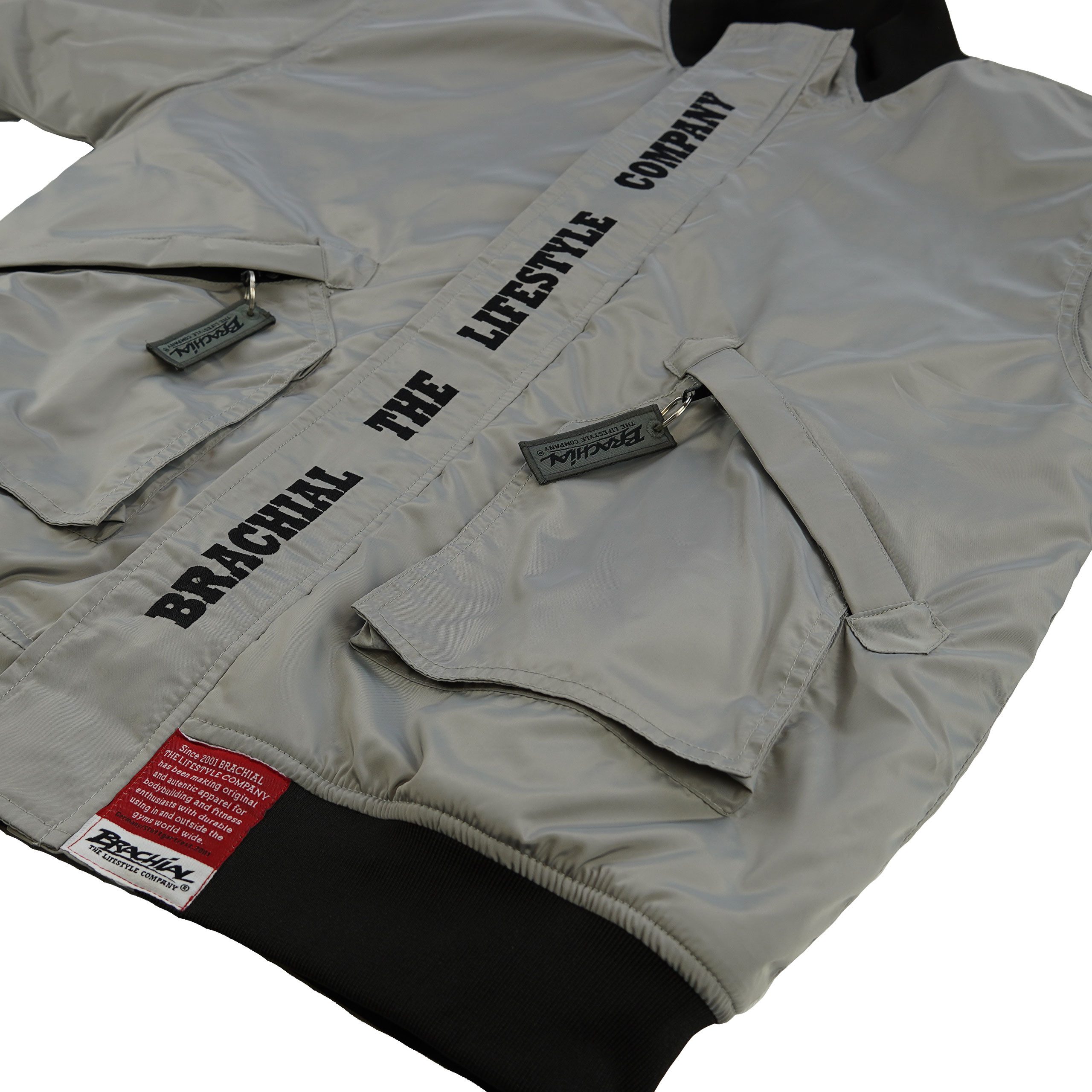 BRACHIAL THE LIFESTYLE COMPANY Bomberjacke Brachial Fliegerjacke "City" grau