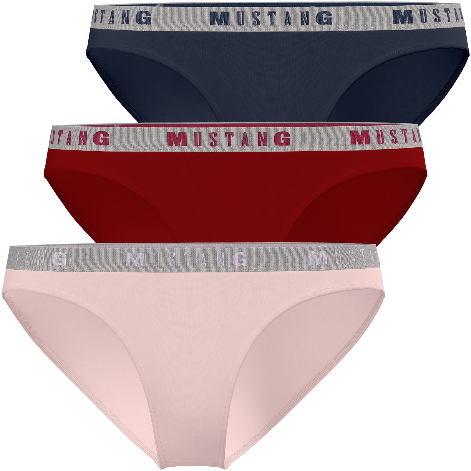 MUSTANG Slip Tara Unterhose Slip Unterwäsche Dessous Lingerie (Set, 3-St) Kuschelweich - Atmungsaktiv - Formstabil - Sportliche Passform