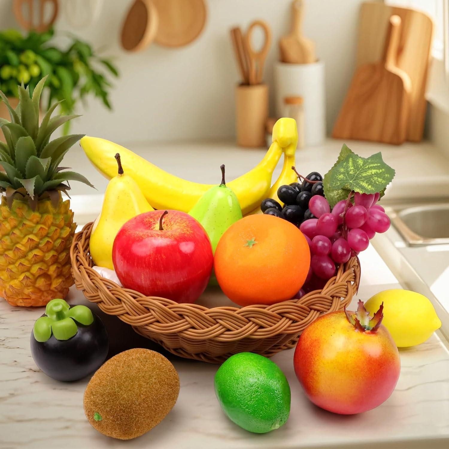 Kunstpflanze Künstliche Früchte 13 Apfel Banane Traube Zitrone Orange D, LuxusKollektion, Höhe 15.5 cm – Bild 5 von 5