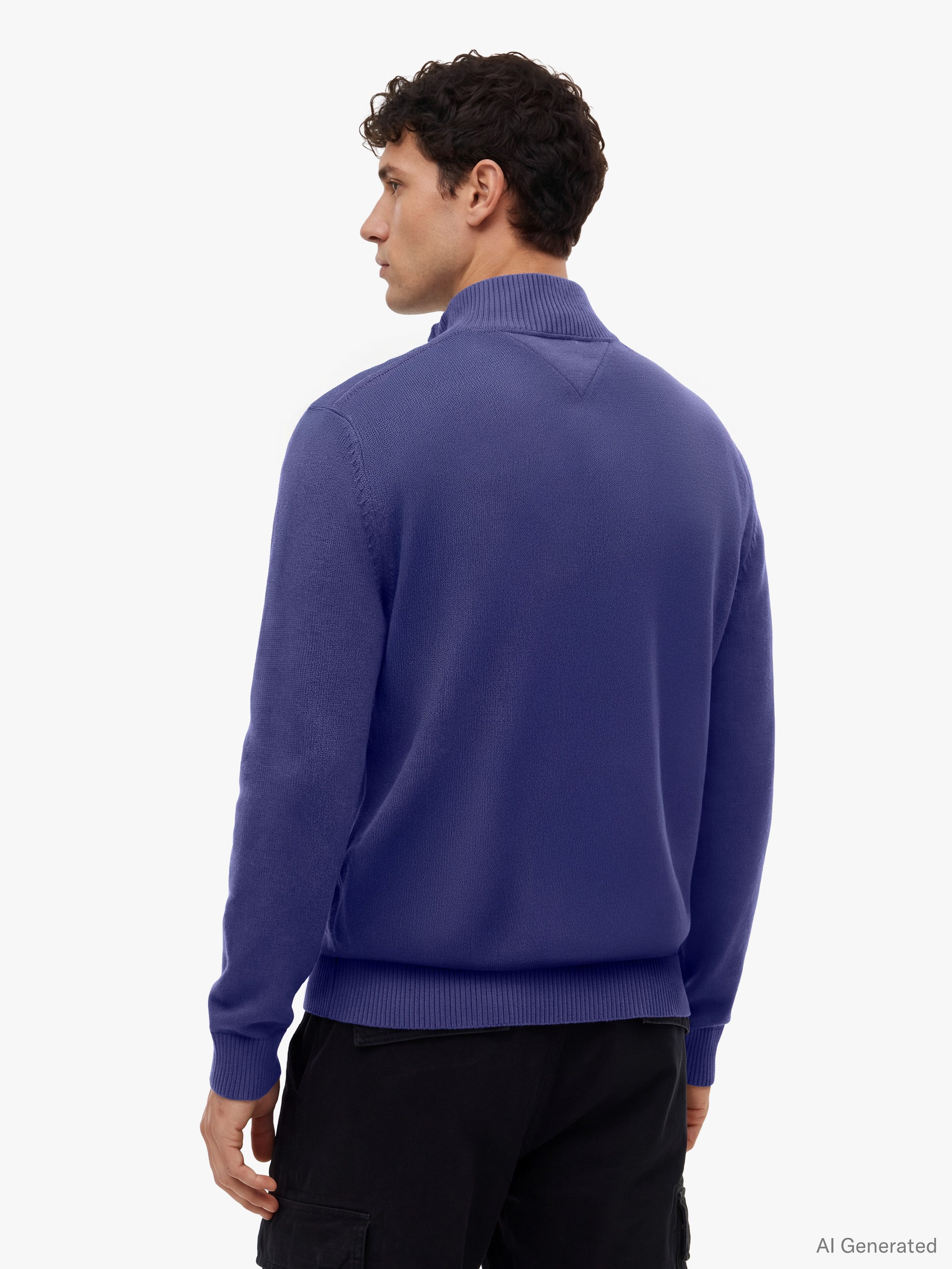 Tommy Jeans Strickpullover TJM SLM ESS LIGHT ¼ ZIP SWTR EXT Mit Rundhalsausschnitt