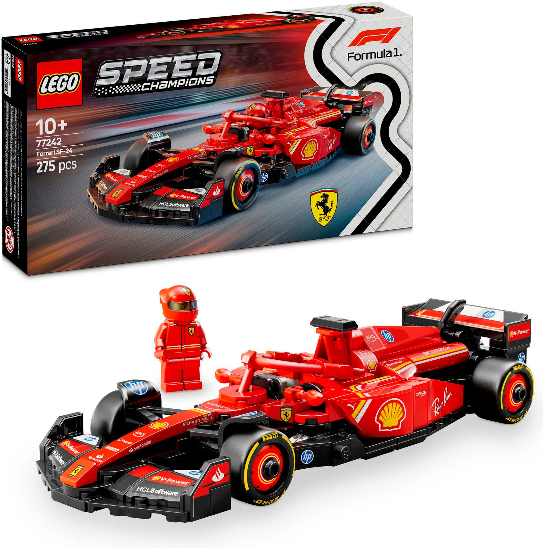 LEGO® Ferrari SF-24 F1® Rennauto (77242), LEGO® Speed Champions Konstruktio günstig online kaufen
