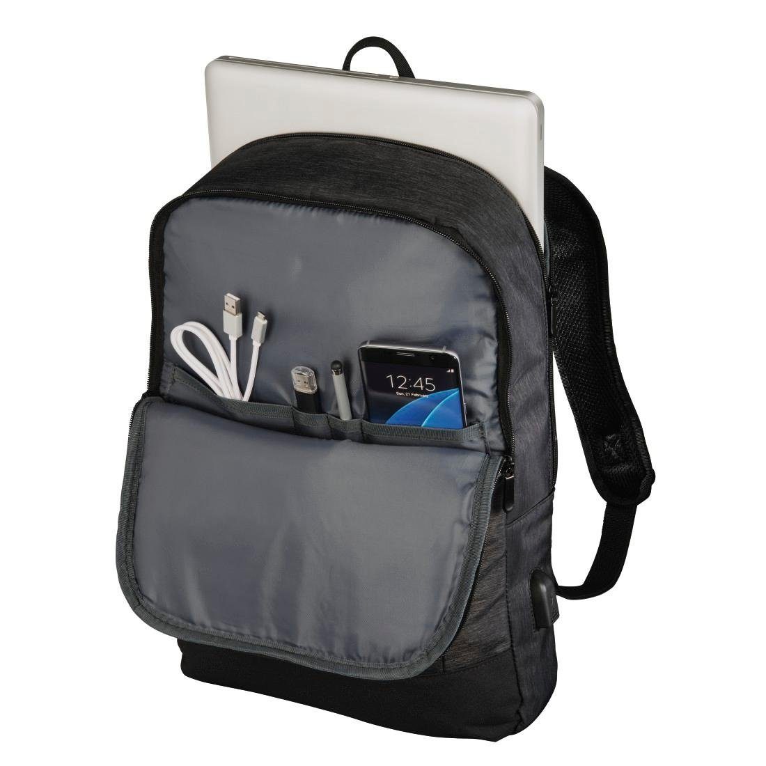 40cm Laptoptasche Notebook-Rucksack Manchester Hama bis 15,6"schwarz Laptop-Rucksack