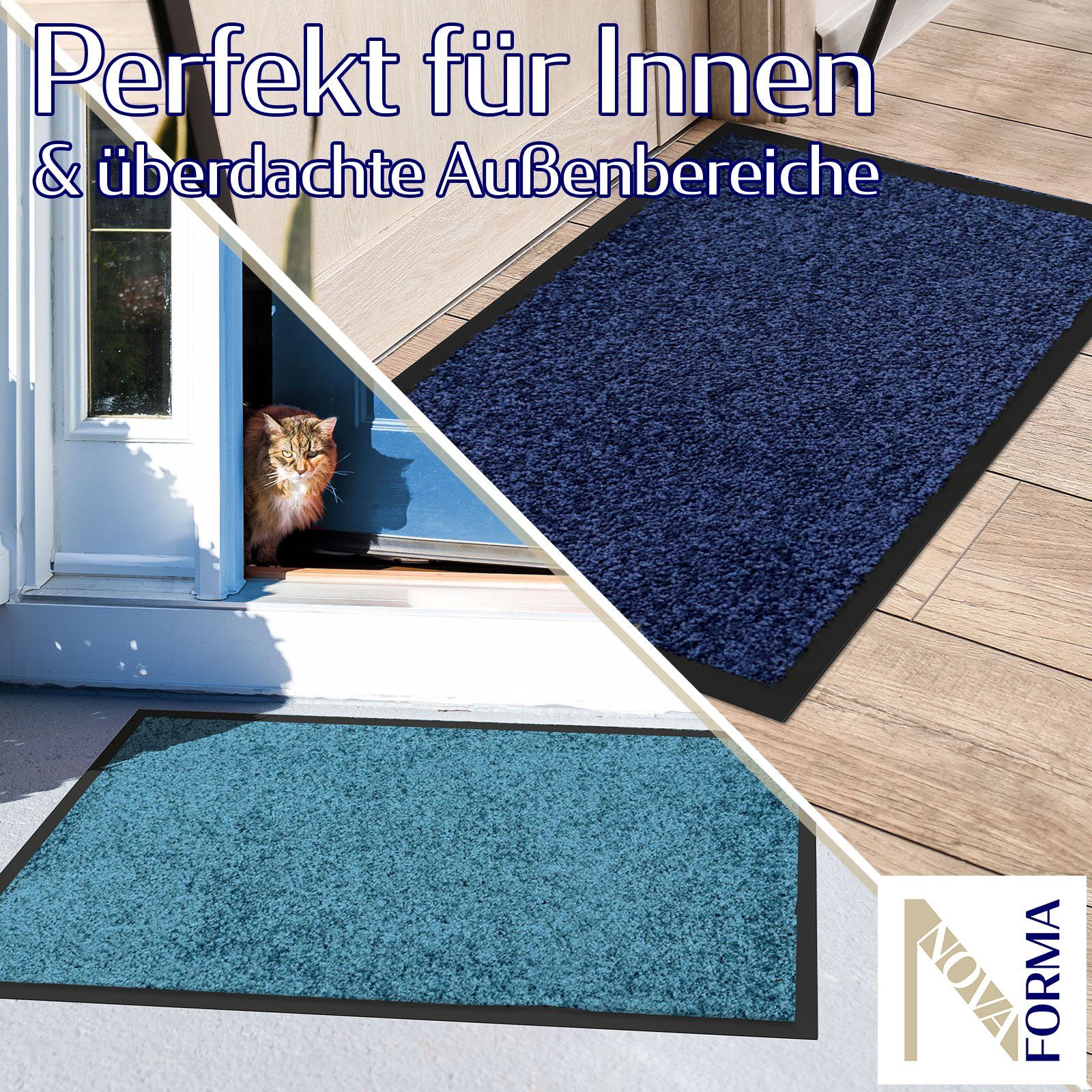 Nova Forma Fußmatte BRIGHT, Premium Fußmatte für Innenbereich, Flur, Haustü günstig online kaufen