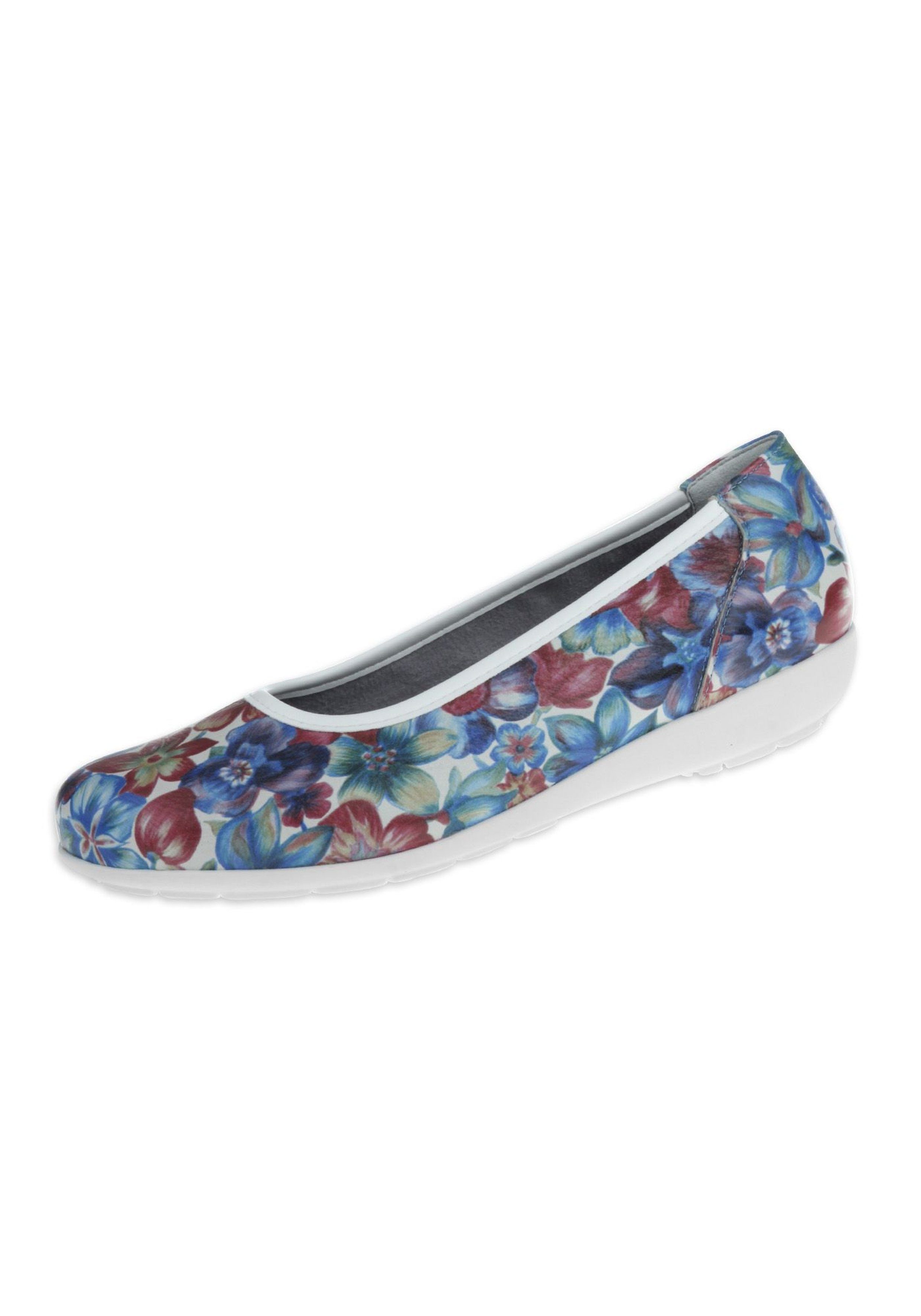 Natural Feet Carola Ballerina mit Blumenmuster