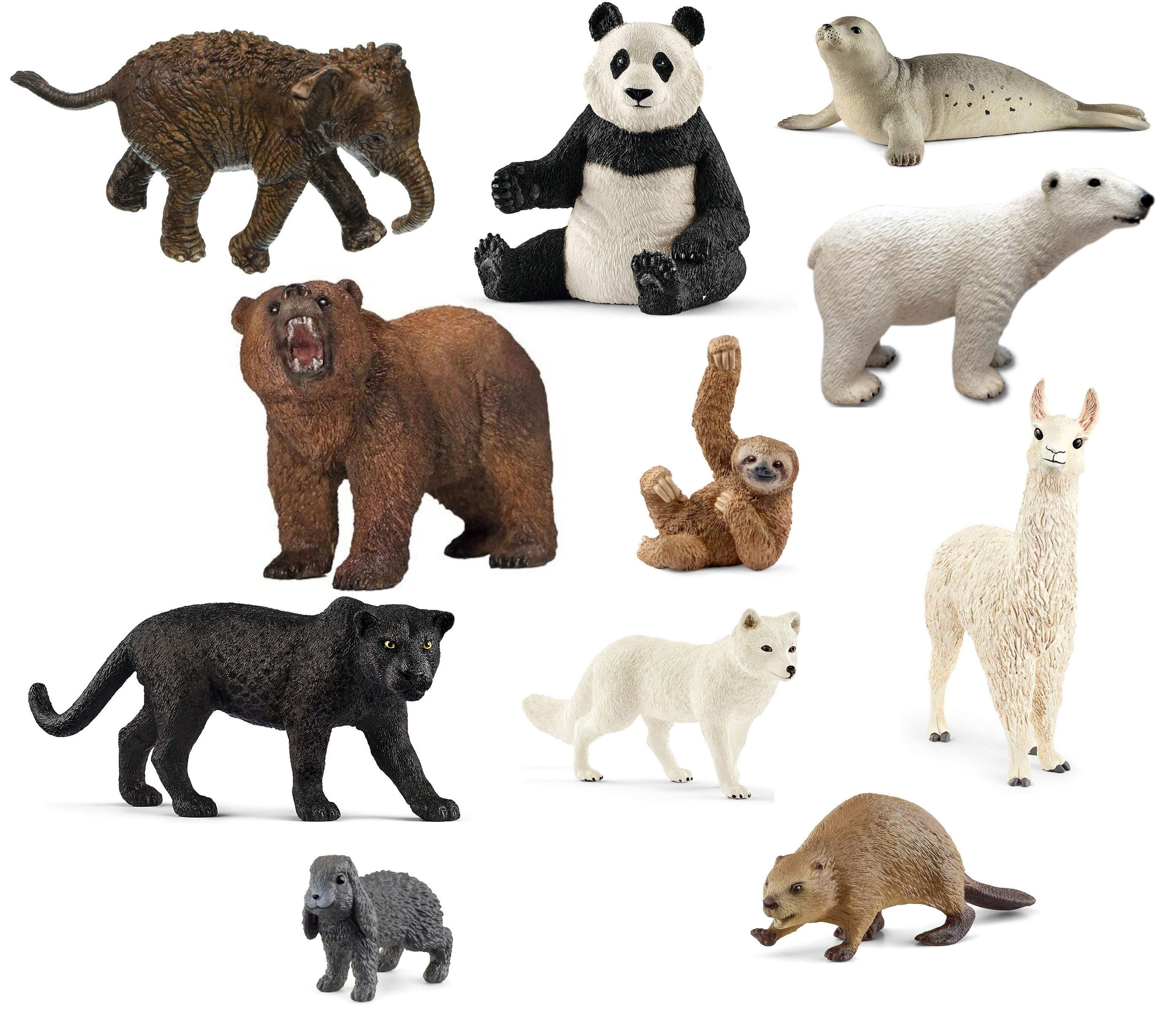 Schleich® Spielfigur Tierfiguren - wilde Tiere der Welt 11-teilig, (11-tlg)