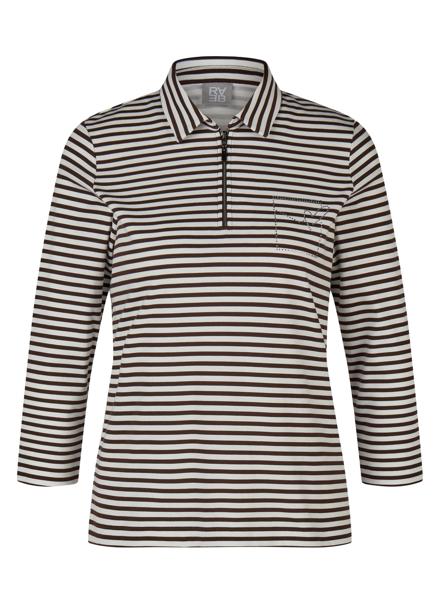 Rabe Poloshirt mit Stickerei