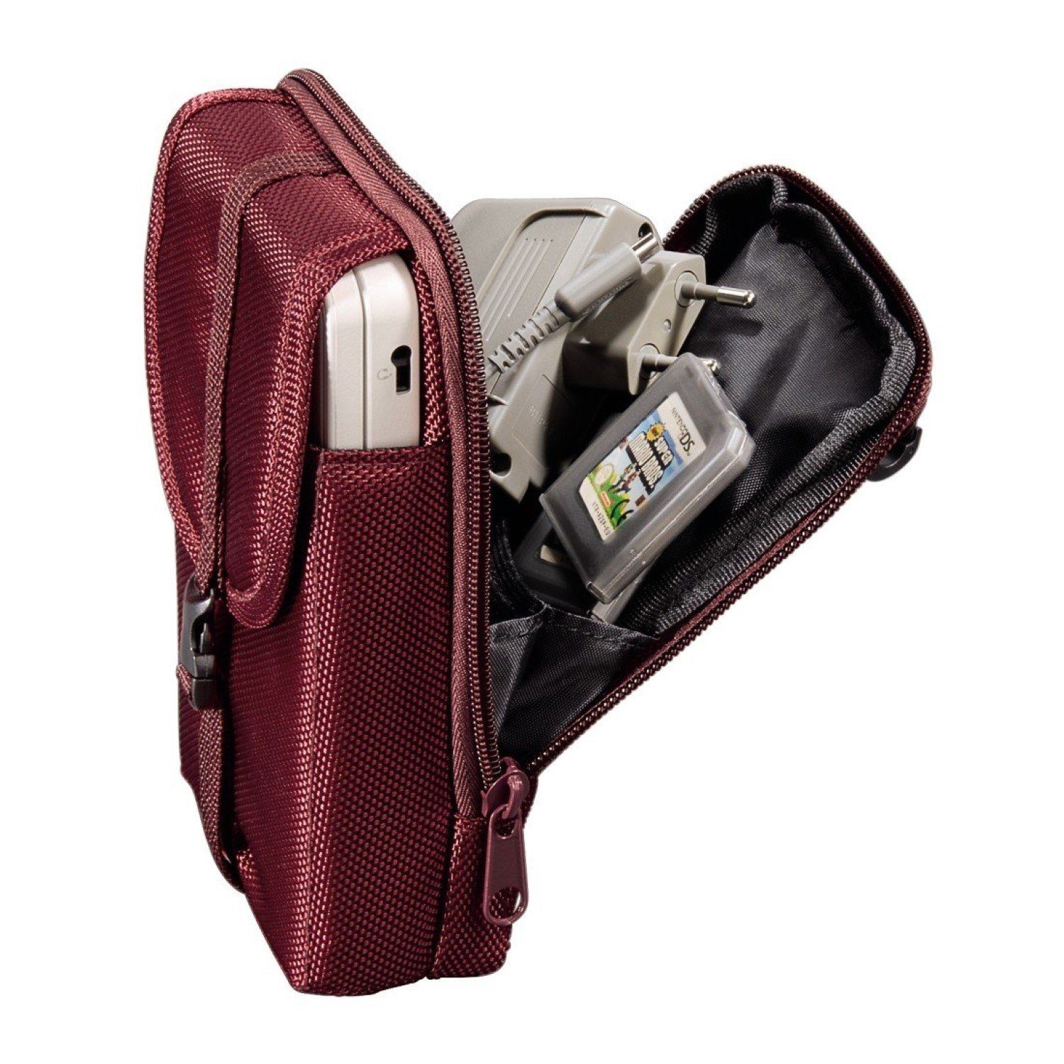 Hama Konsolen-Tasche Travel Tasche Schutz-Hülle Case Etui Rot, Soft-Case  mit Zubehör-Fachpassend für Nintendo New 2DS XL, New 3DS XL, 3DS XL, DSi XL,  etc. Konsole