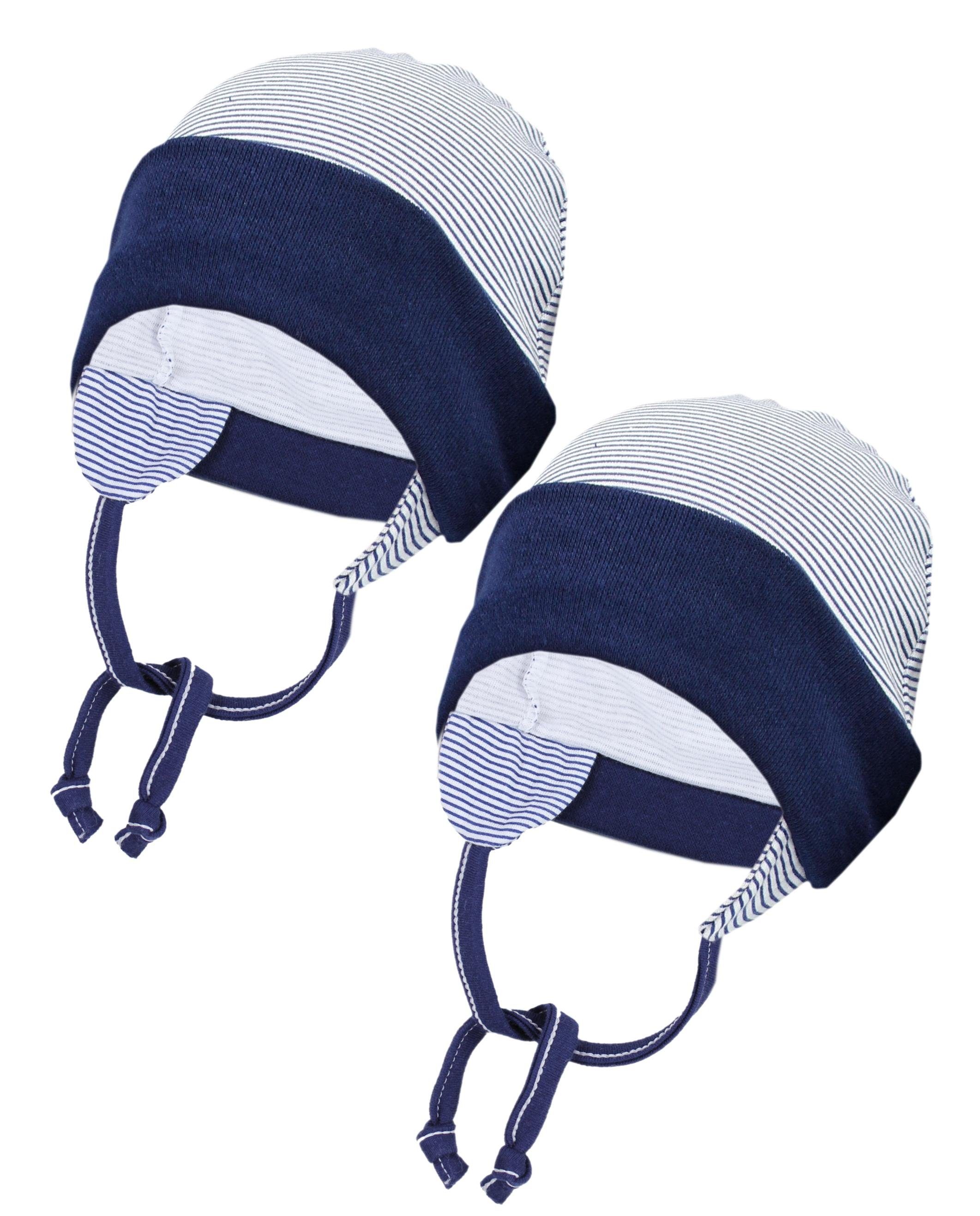 TupTam Erstlingsmütze TupTam Baby Erstlingsmütze mit Ohrenklappen 2er Pack