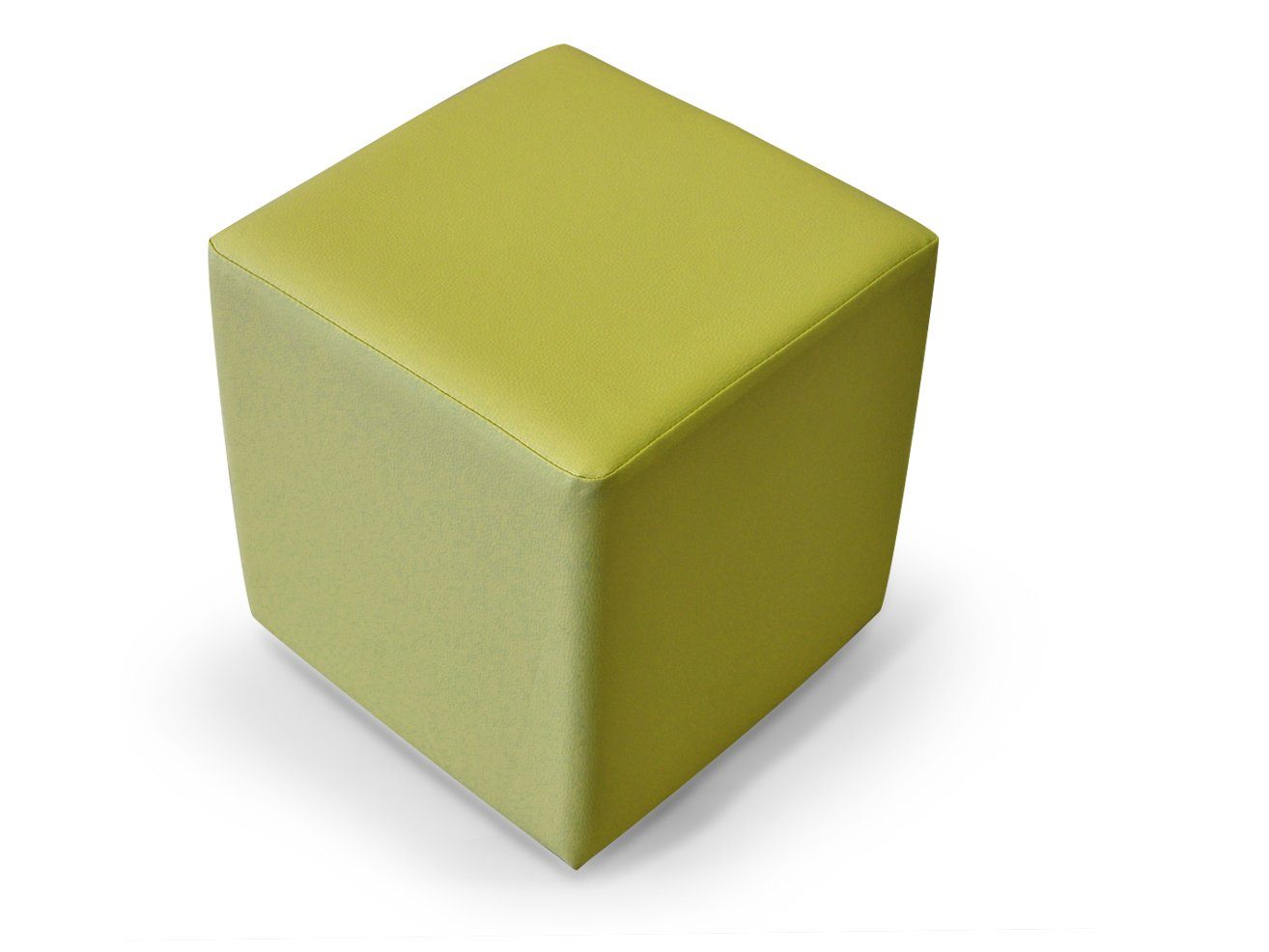 Sitzwürfel 48x43x43 KUBUS cm 48x43x43, Kunstleder, Bequemer Sessel Moebel-Eins KUBUS Bandscheibenwürfel Material grün Sitzwürfel,