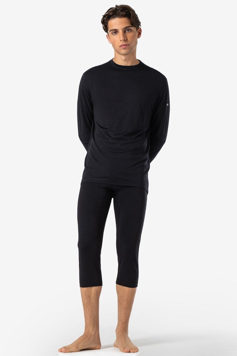 Longsleeve Merino Jet Black Merino-Materialmix Langarmshirt TUNDRA175 SUPER.NATURAL funktioneller M LS