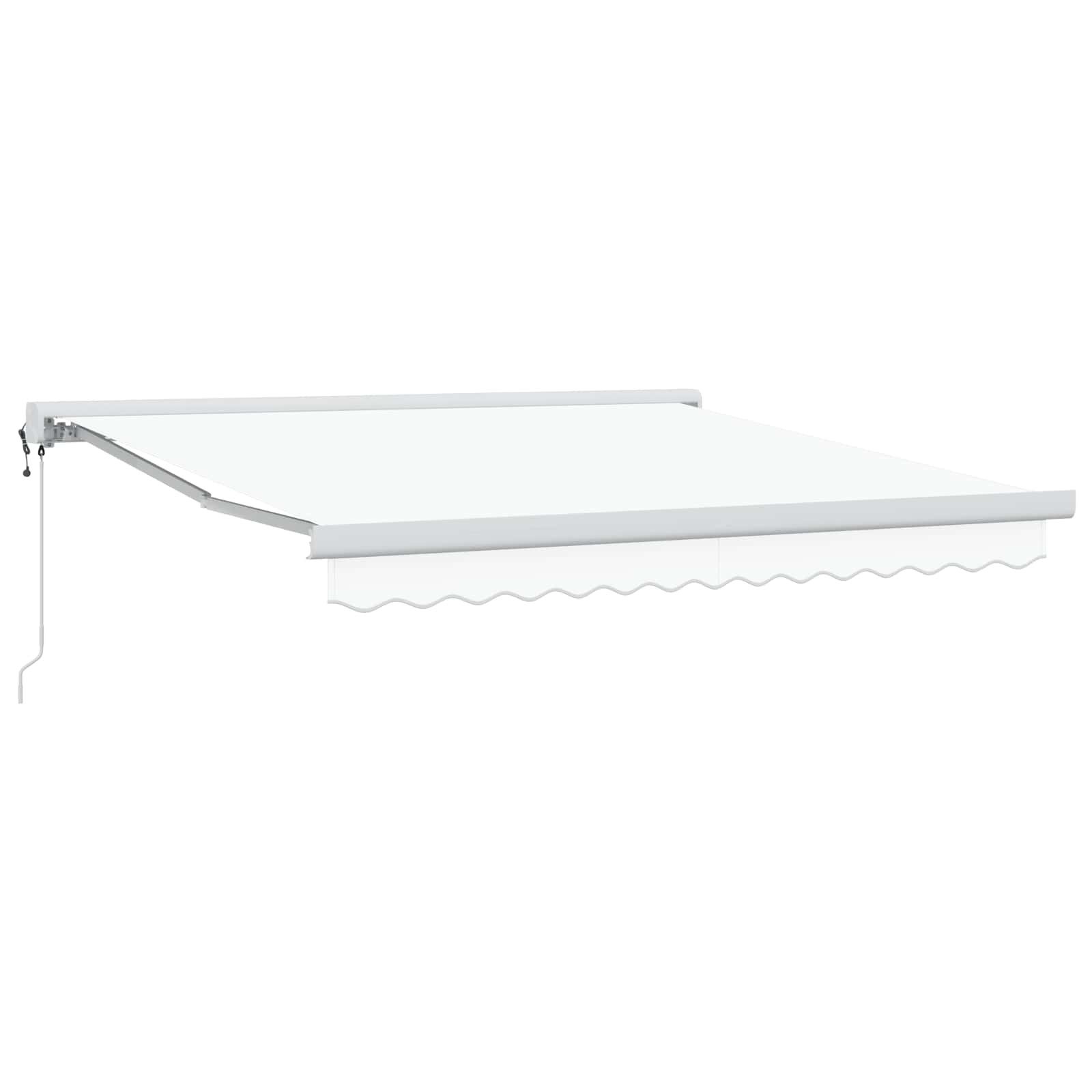 furnicato Markise Einziehbare Weiß 300 x 250 x 165 cm aus Polyester und UV-beständiger Sonnenschutz mit Teleskop-Mechanismus für den Garten
