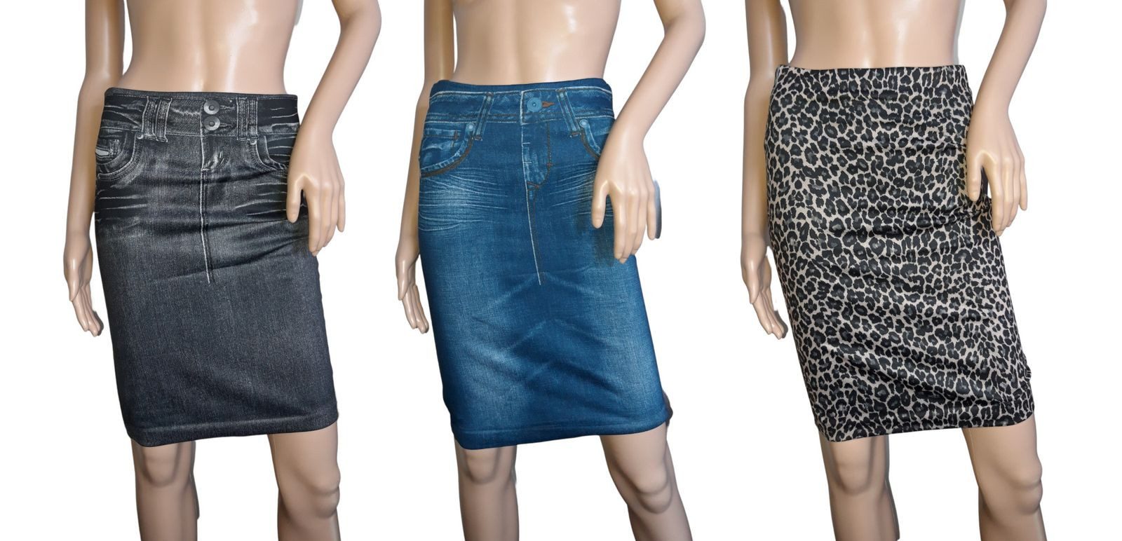 Jeansrock SMART TEX® Jeaneez Designer Röcke Set Gr.M Stretchrock Damenrock Denim