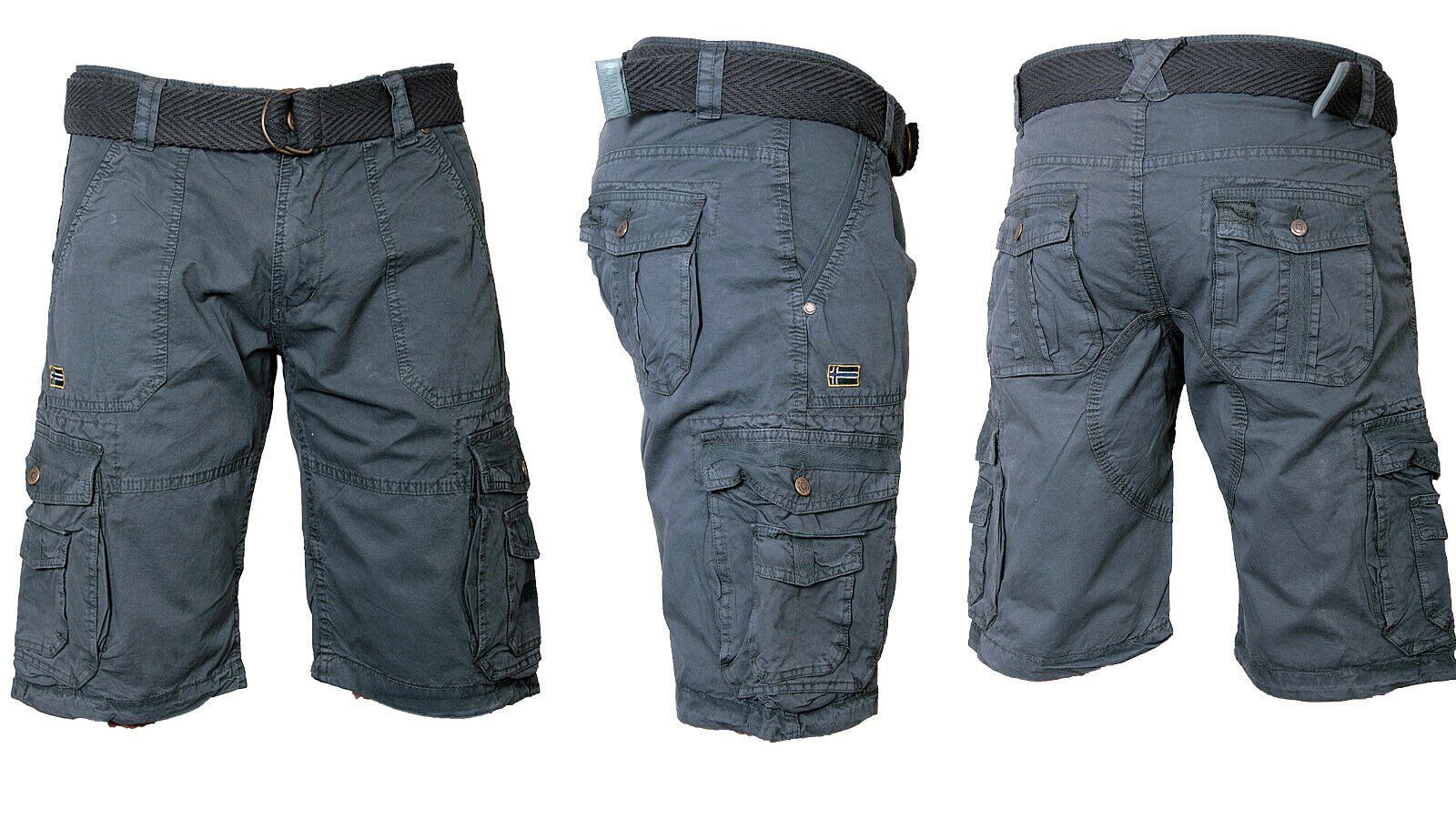 Geographical Norway Shorts Cargo Shorts kurze Hose knielang Short Bermuda Sommer Urlaub Freizeit