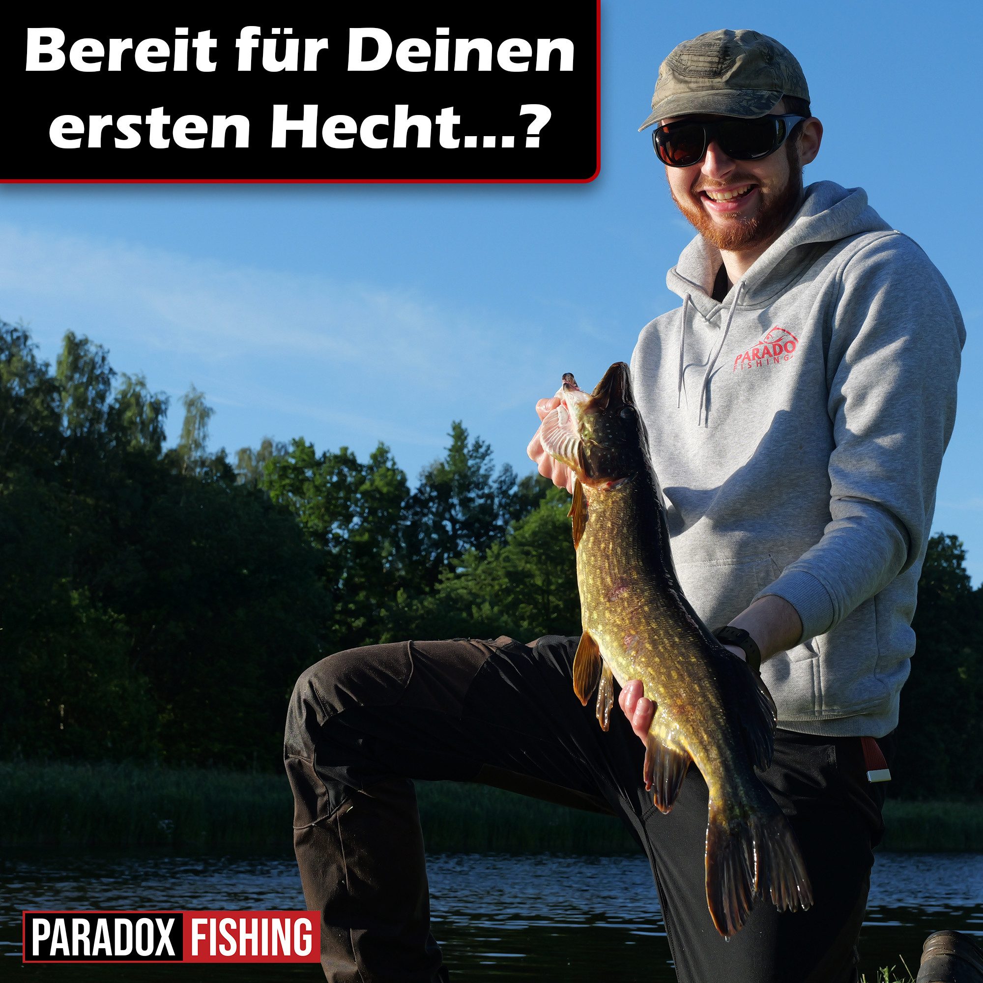 Paradox Fishing Spinnrute Hecht Komplett Set Firetiger Spinnrute 20-60g + 4000 Infinity Rolle, (Set, Rute + 4000 Rolle + Köderset), Komplett-Starterset