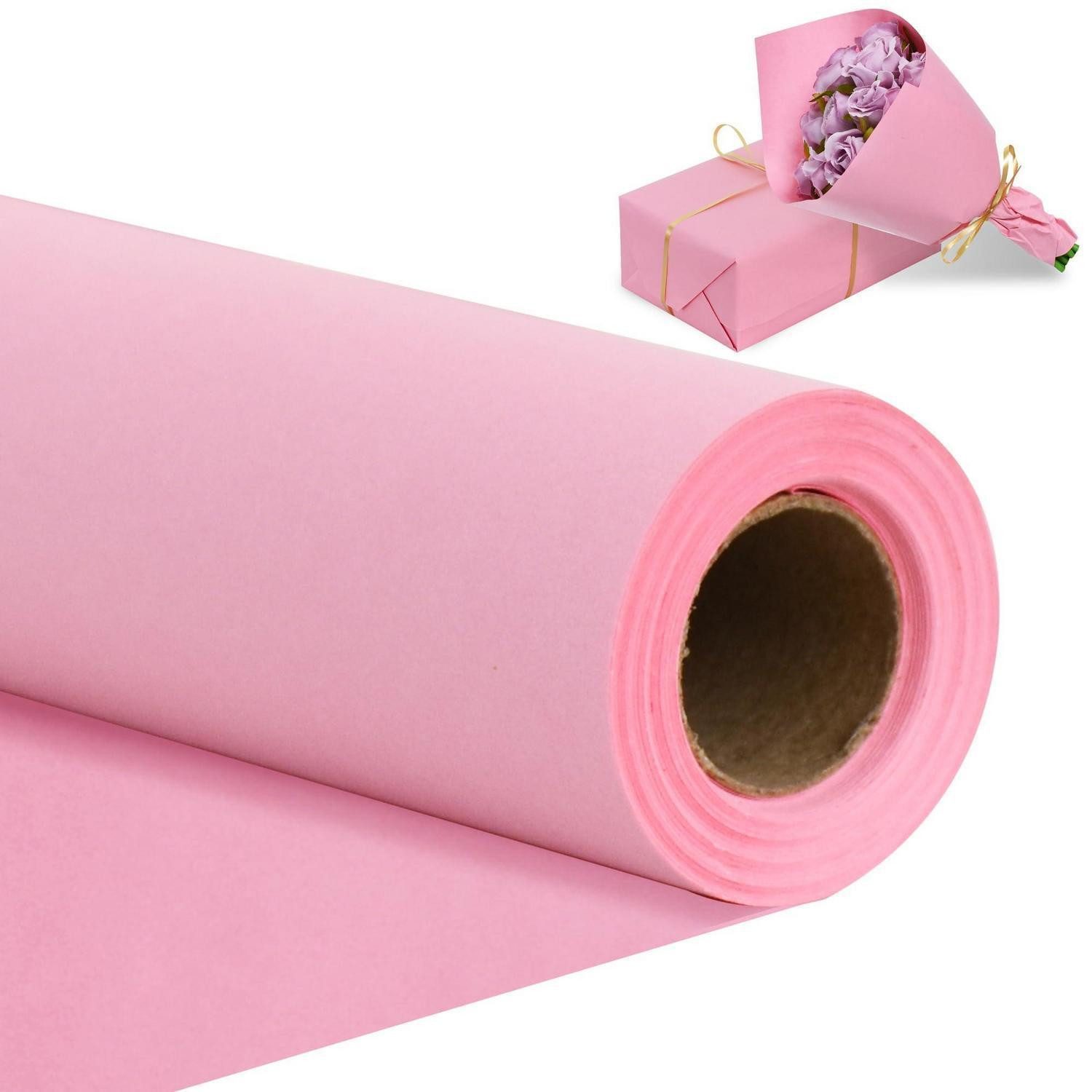 LuxusKollektion Geschenkpapier Geschenkpapier Rolle Tief Rosa 38x10m