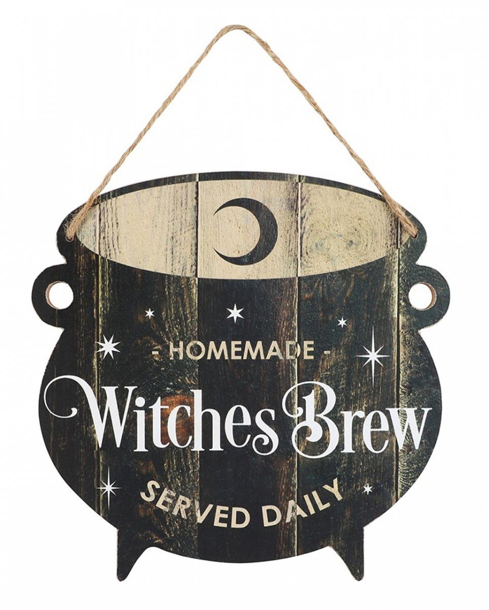Hängedekoration Witches Brew Hexenkessel Hängeschild