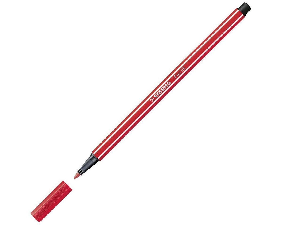 Thumbnail - STABILO Filzstift Premium-Filzstift - STABILO Pen 68 - Einzelstift - carmin
