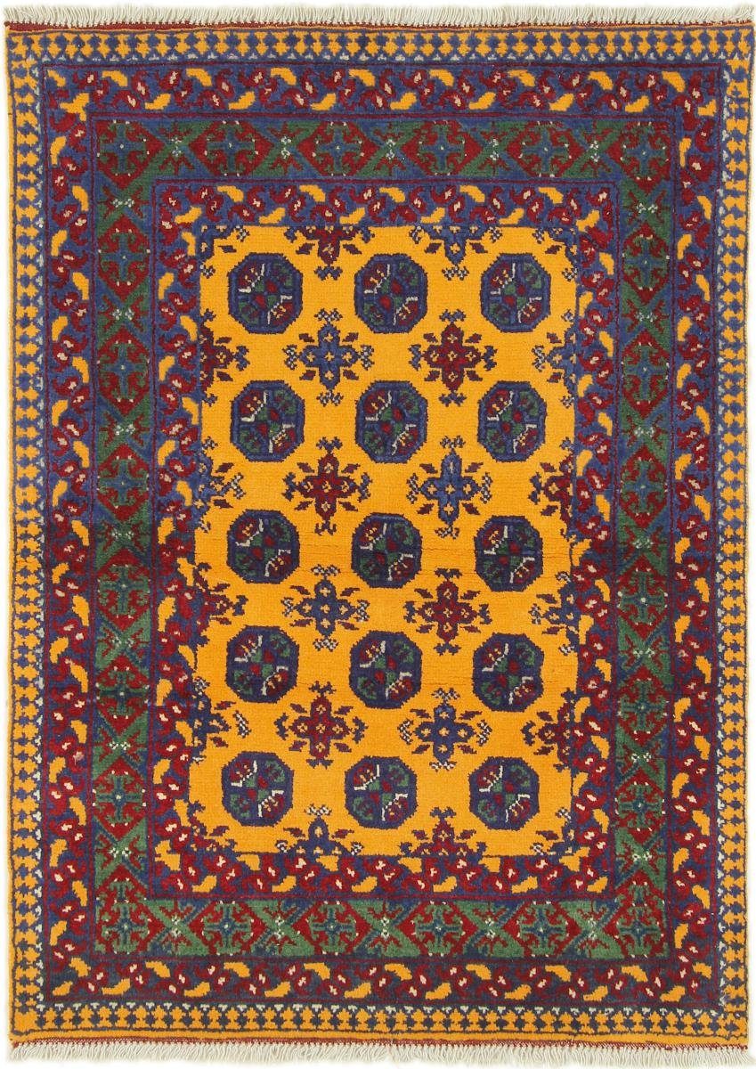 Orientteppich Afghan Akhche 99x139 Handgeknüpfter Orientteppich, Nain Trading, rechteckig, Höhe: 6 mm