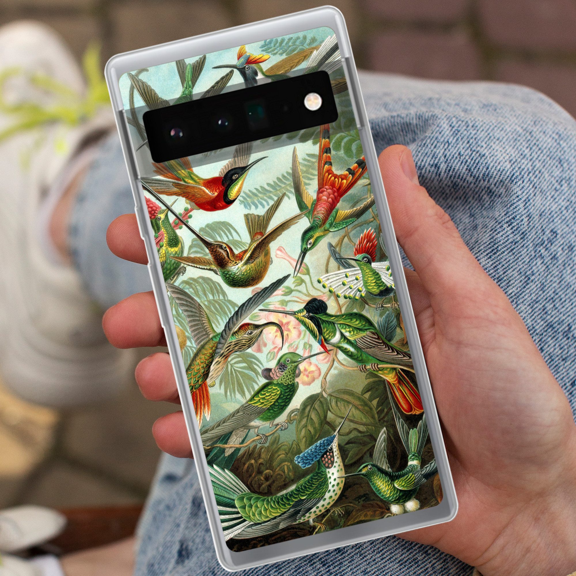 MuchoWow Handyhülle für Google Pixel 6 Pro Trochilidae - Alte Meister - Kunst, Handy Case, Silikon, Bumper Case Dünn