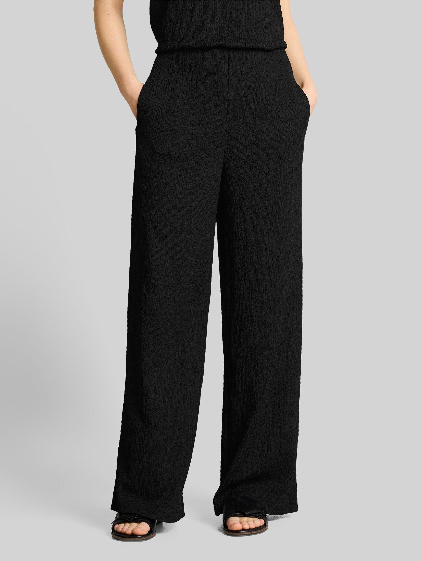 TOM TAILOR Denim Stoffhose Hosen & Chino Crinkle Wide Leg Hose