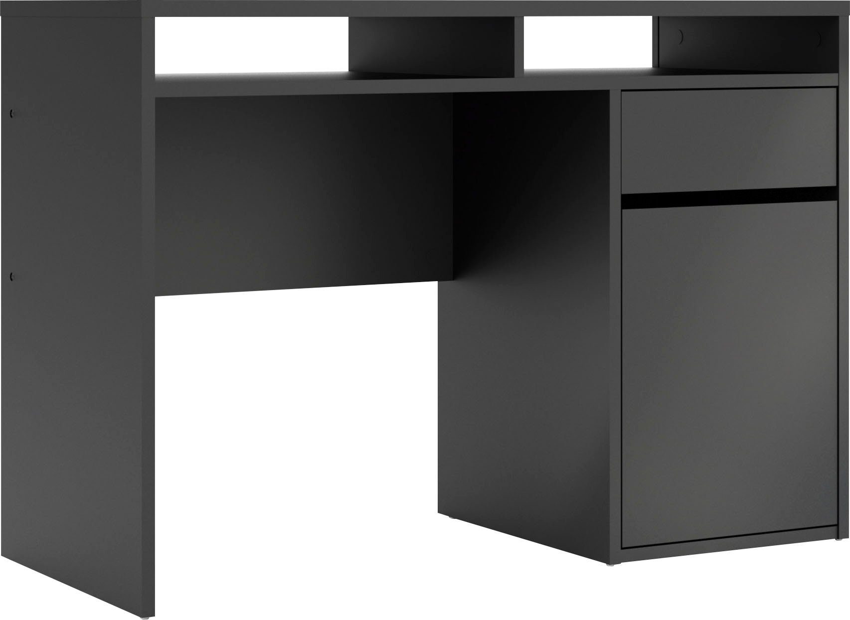 Home affaire Schreibtisch Design mit schwarz Plus, zeitloses matt | schwarz Stauraummöglichkeiten, vielen matt | matt schwarz