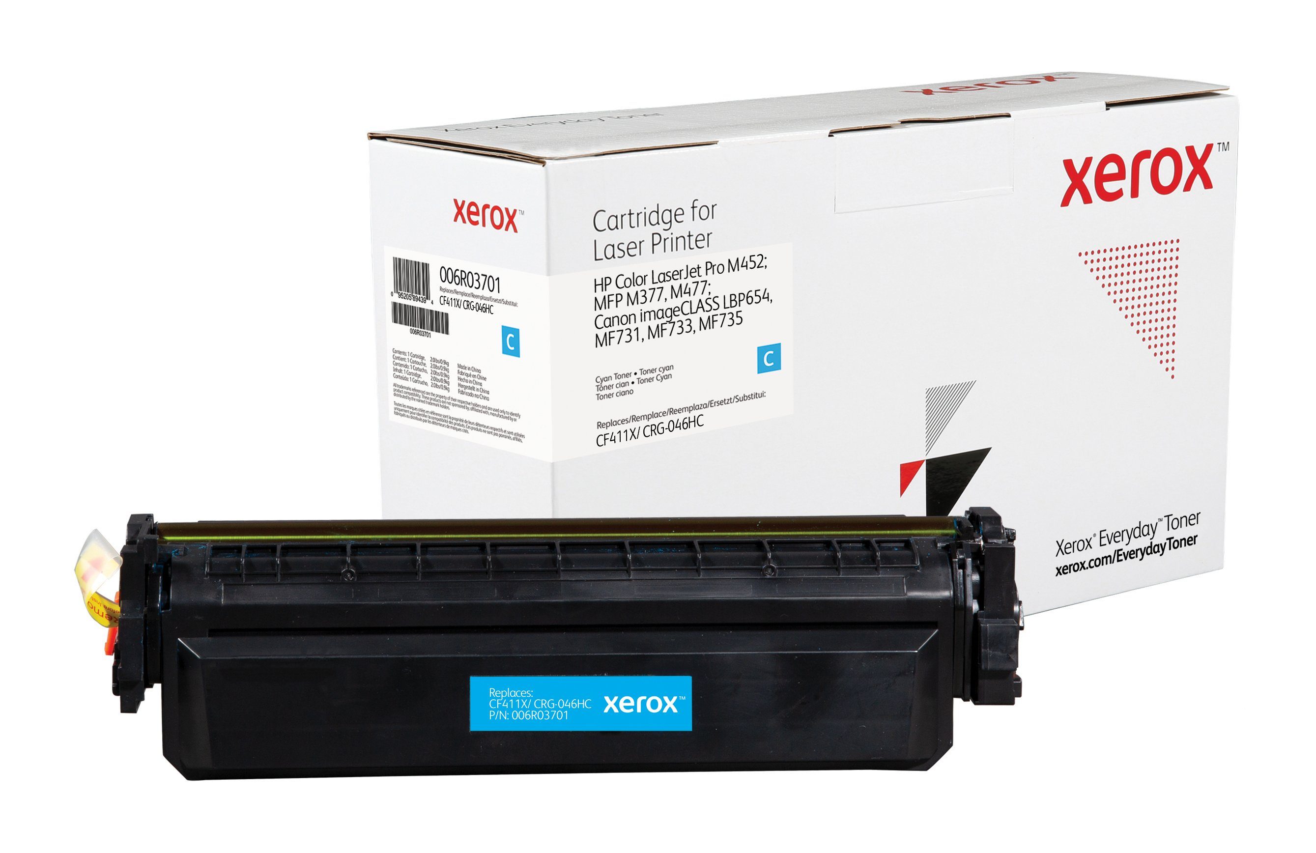 Xerox Tonerpatrone Everyday Cyan Toner kompatibel mit HP 410X (CF411X/ CRG-046HC)