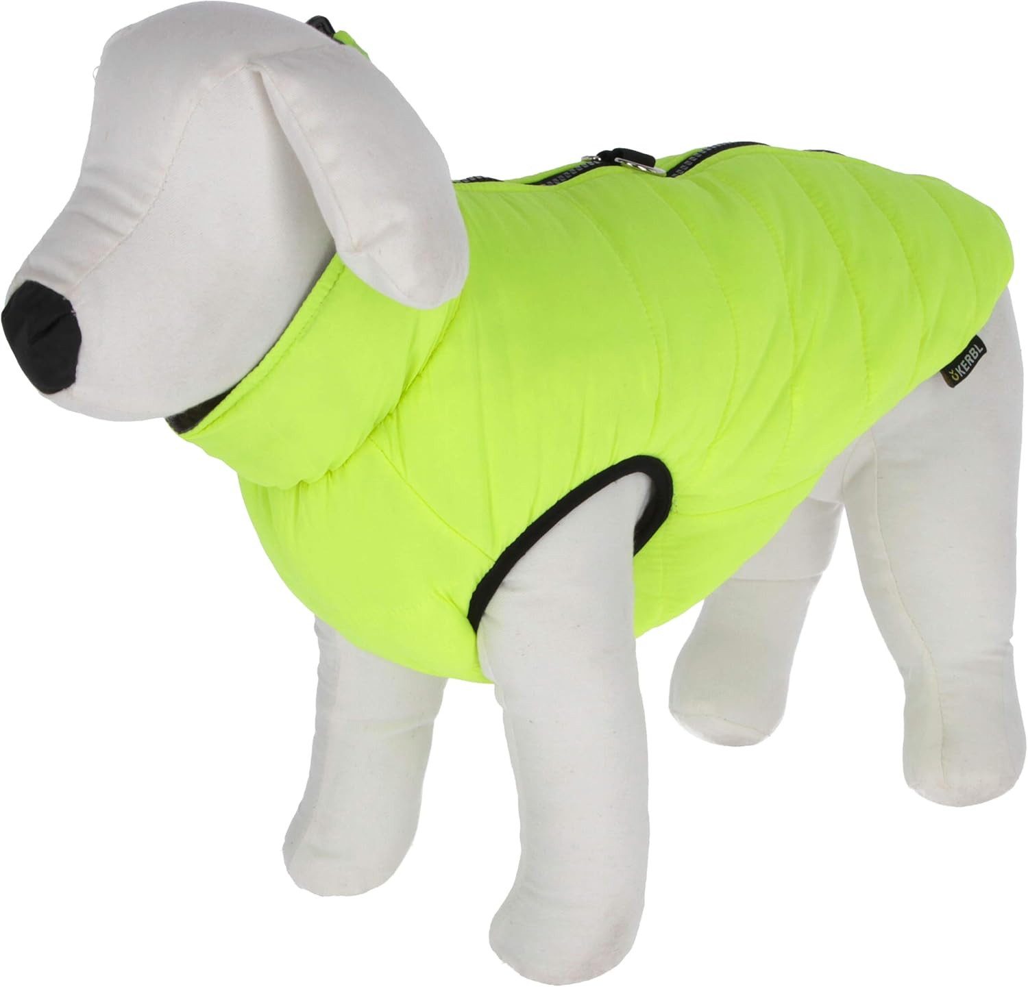Kerbl Hundemantel Steppmantel Charmonix, grau/neon gelb, M 40 cm