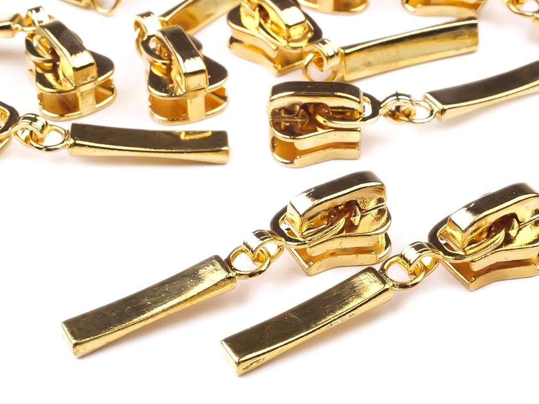 maDDma Reißverschluss 5 Metall-Zipper m. Autolock f. Kunststoff-Reißverschlüssse 5mm, gold