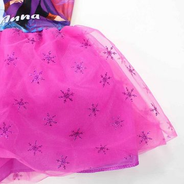 Disney Tüllkleid Disney Die Eiskönigin Elsa Anns Mädchen Kinder Sommerkleid Kleid Gr. 92 bis 128