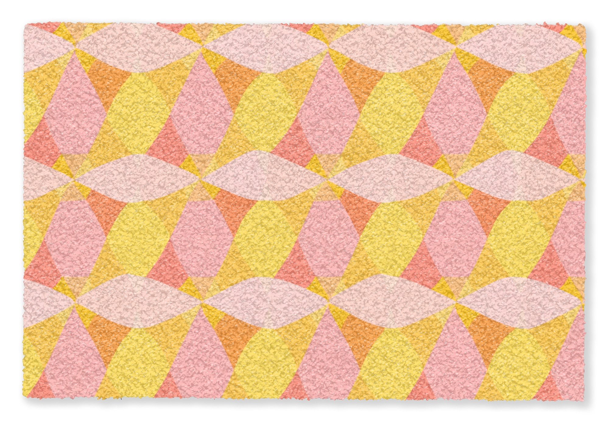 MuchoWow Fußmatte Bunt - Schachbrettmuster - Blattformen, Rechteckig, innen Schmutzfangmatte, Tür, Schmutzfänger Flur, Teppich 60x40 cm