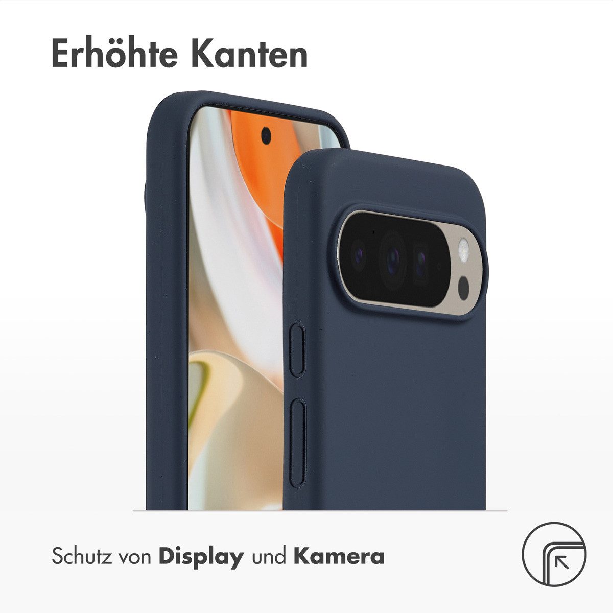 Accezz Backcover Accezz Liquid Silikoncase Google Pixel 10 Pro XL - Dunkelblau