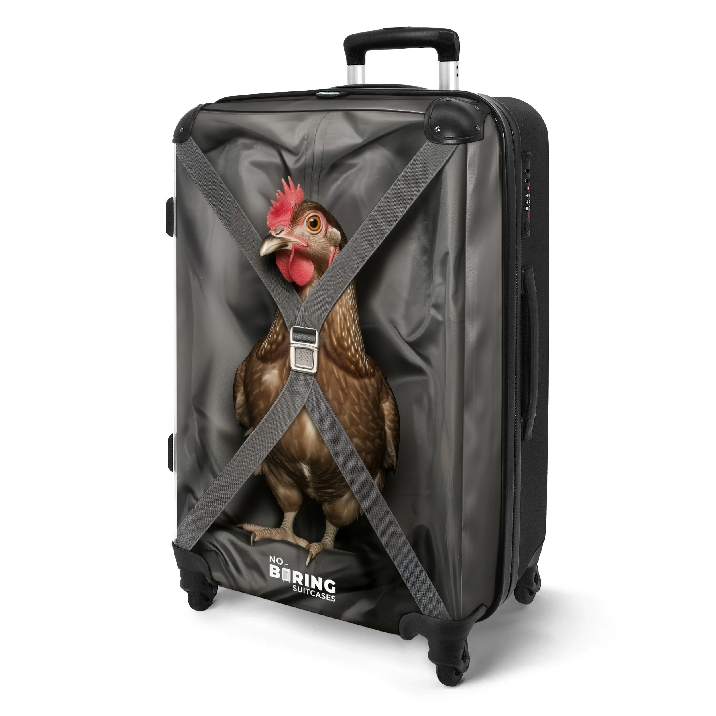 NoBoringSuitcases.com© Hartschalen-Trolley Reisendes Huhn 67 cm günstig online kaufen