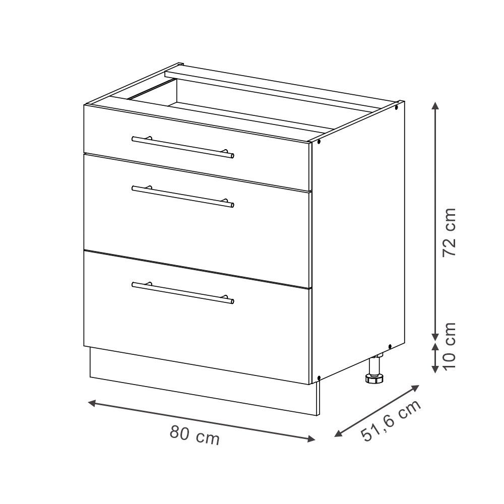 Vicco Unterschrank Fame-Line, GrauBeige/Weiß, 80 cm günstig online kaufen