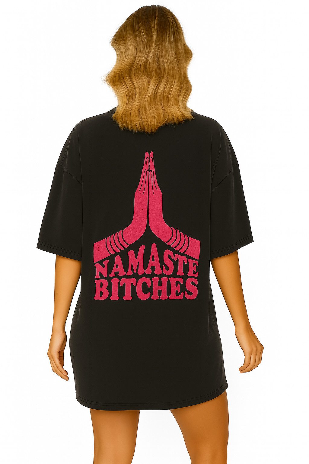 Worldclassca T-Shirt Worldclassca Oversized NAMASTE Print T-Shirt lang Somm günstig online kaufen