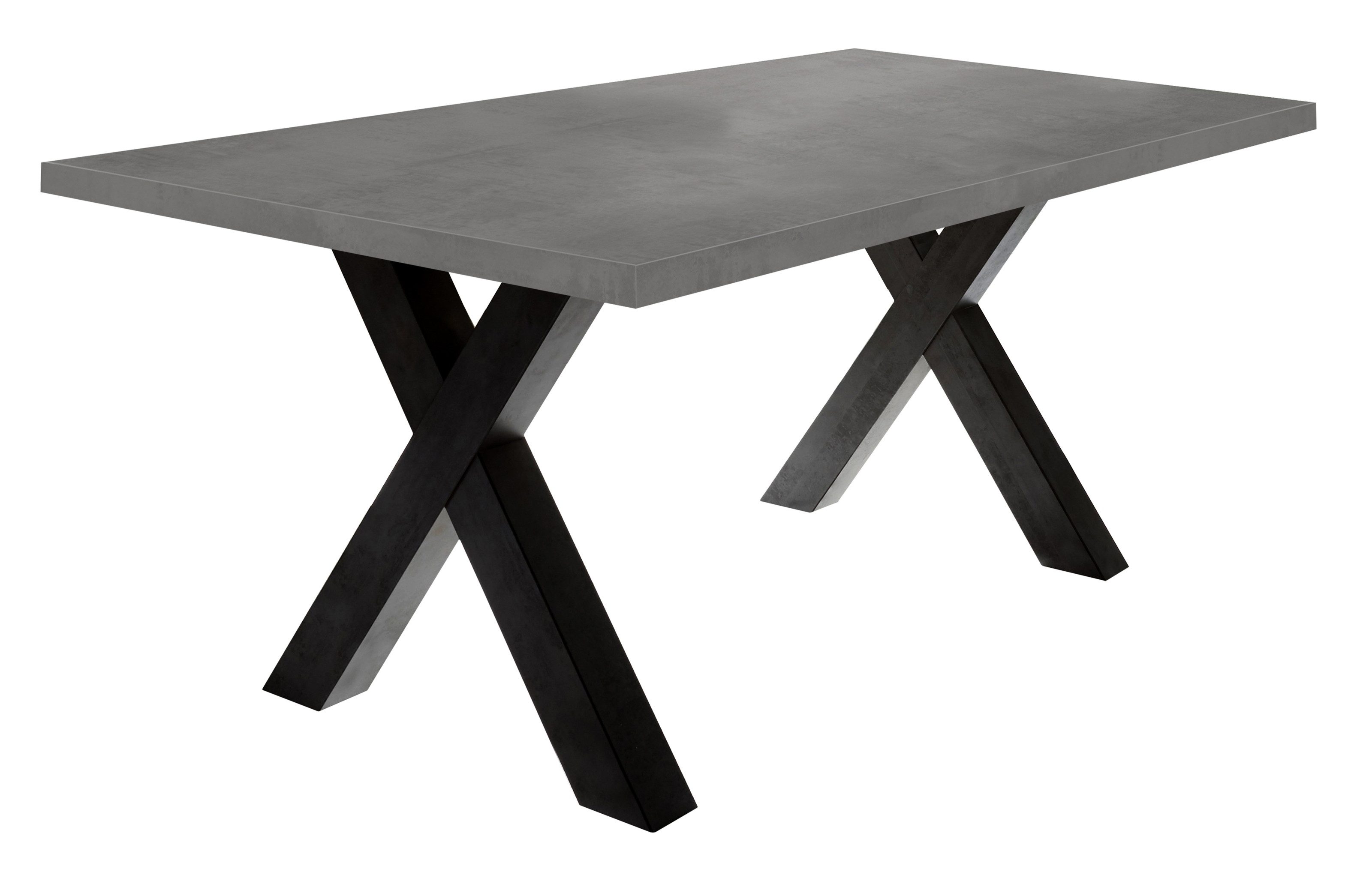 freiraum Esstisch Big System, in schwarzstahl / graphit - 200x75x100cm (BxHxT)