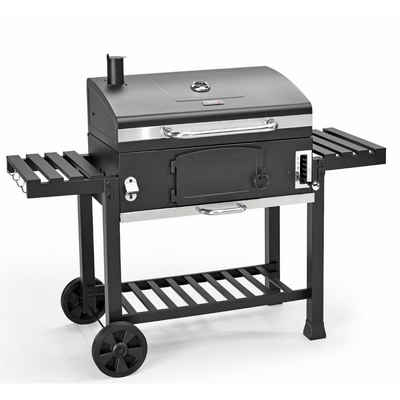 TAINO Holzkohlegrill HERO XXL Smoker, regelbarer Ventile, Klappbare Seitentische