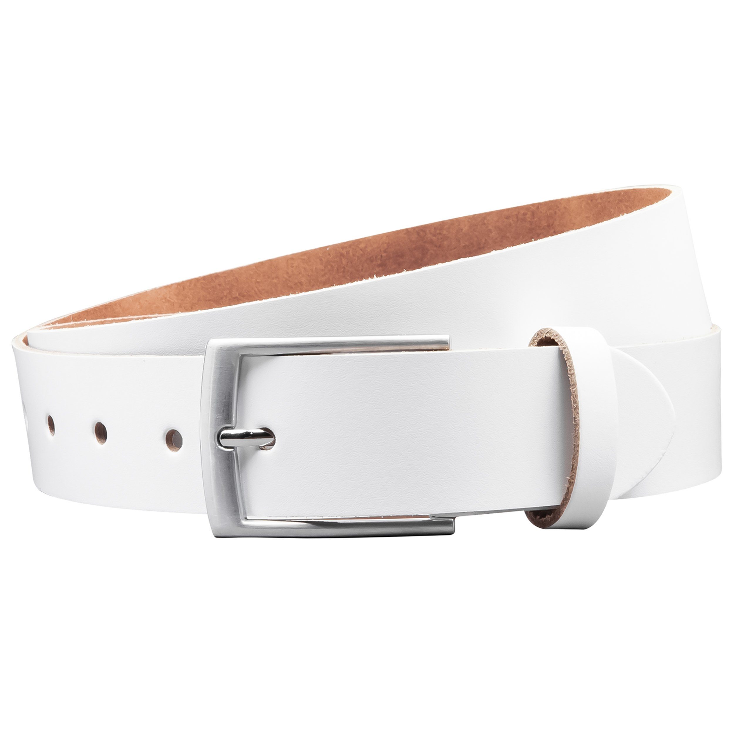 COLOGNEBELT Ledergürtel OM421-SL-Weiss MADE IN GERMANY, günstig online kaufen