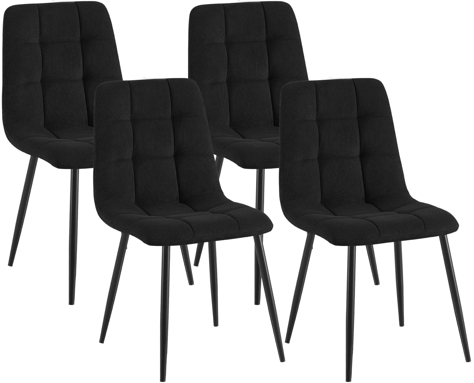 CLP Esszimmerstuhl Tilde (4er Set), mit Rückenlehne, Metallgestell, bis 150 kg